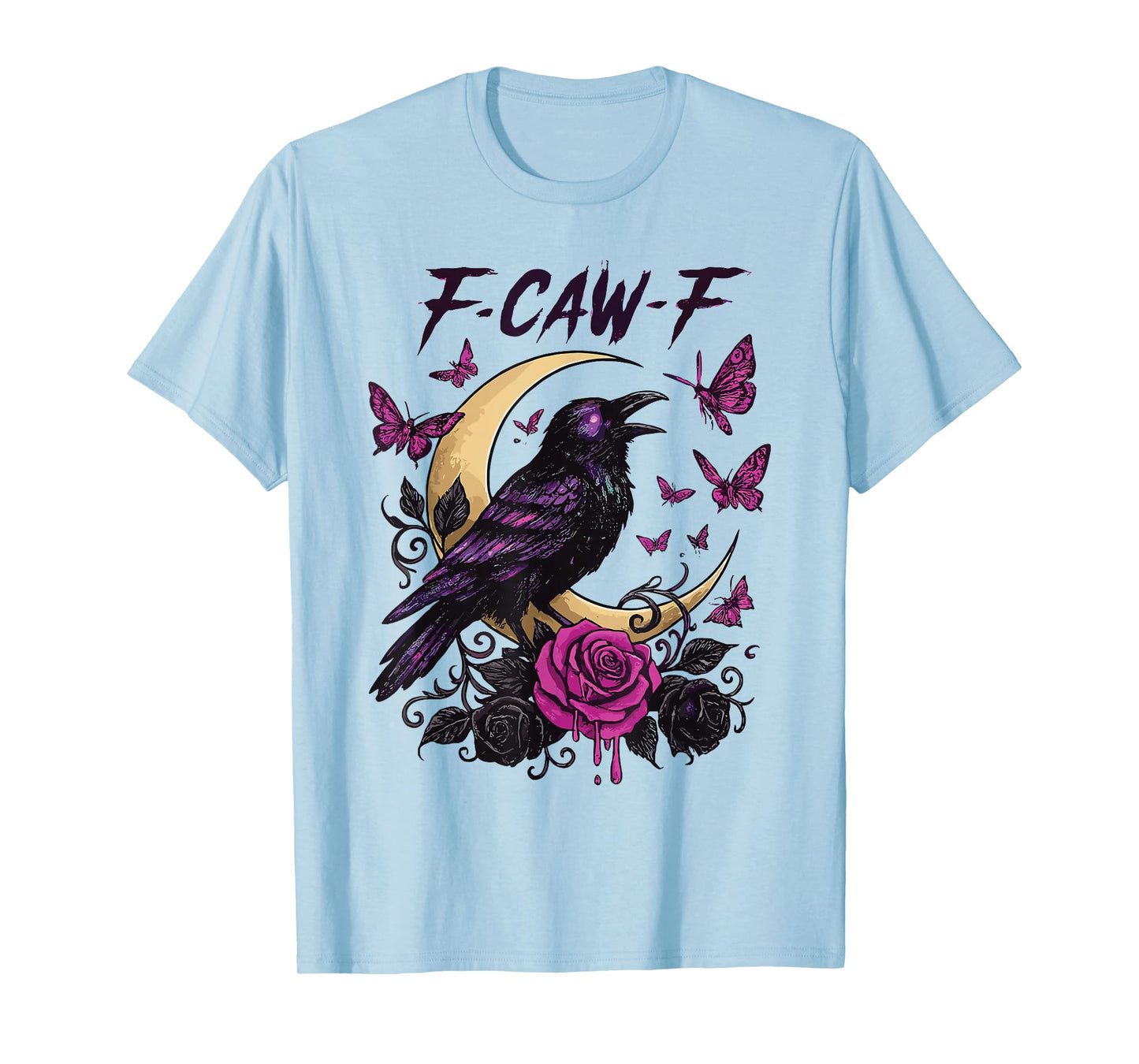 F-Caw-F Halloween Crow Funny Dark Raven Theme T-Shirt