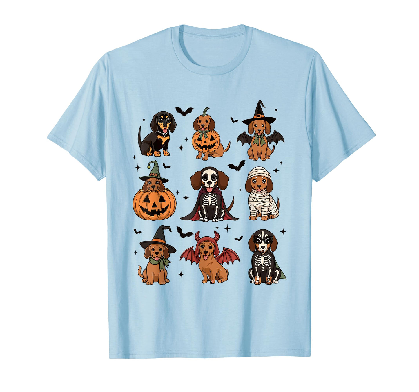 Funny Dachshund Halloween Wiener Dog Mom Dog Lover Spooky T-Shirt
