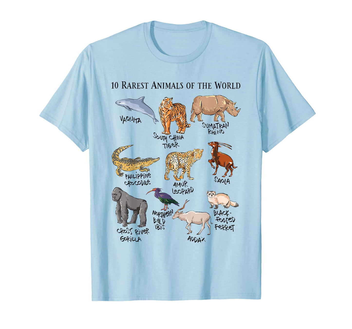 Wild Animals Educational Design for Kids, Teens and Youth T-Shirt