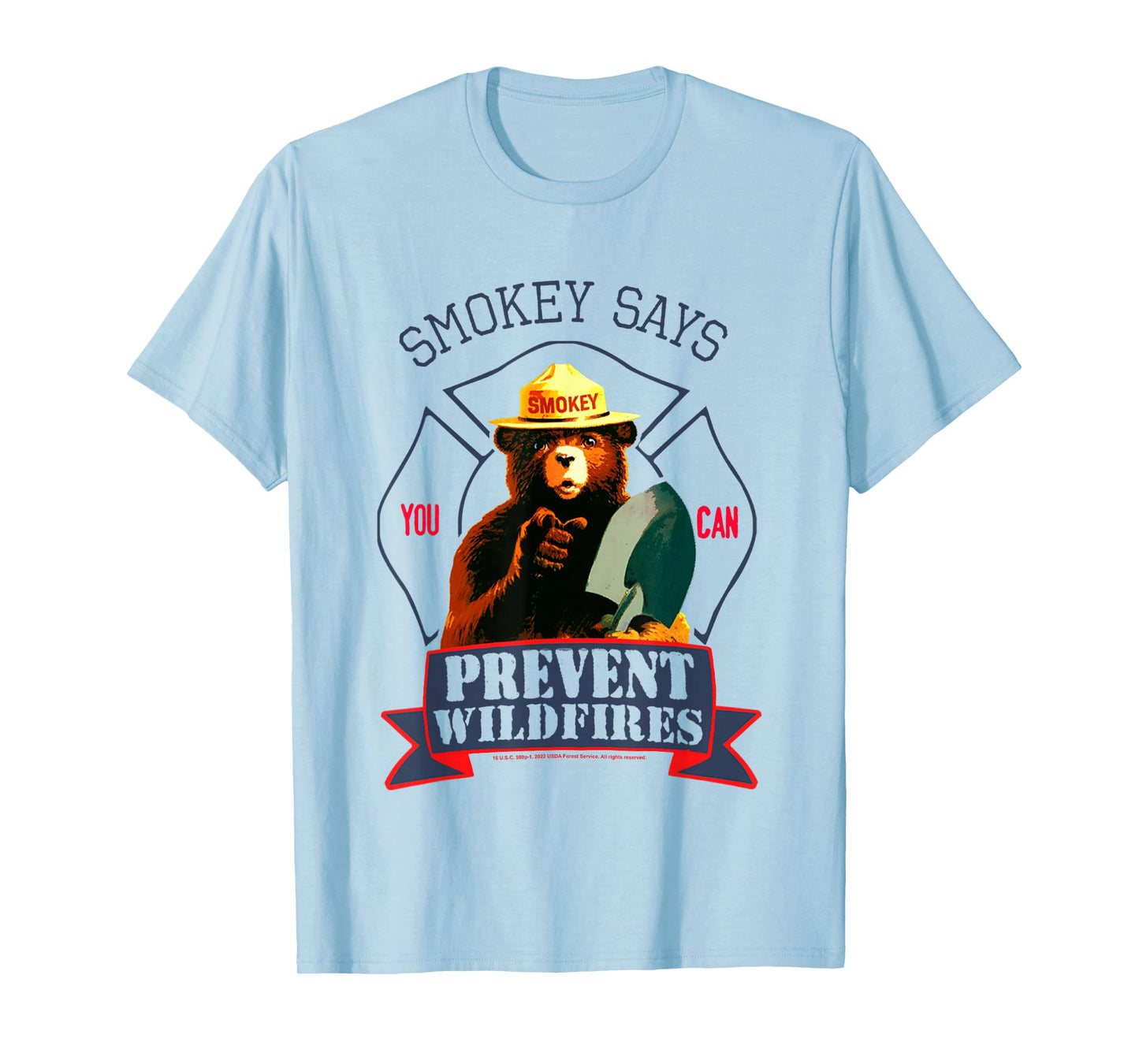 Smokey Bear You Can Prevent Forest Fires Vintage Badge T-Shirt