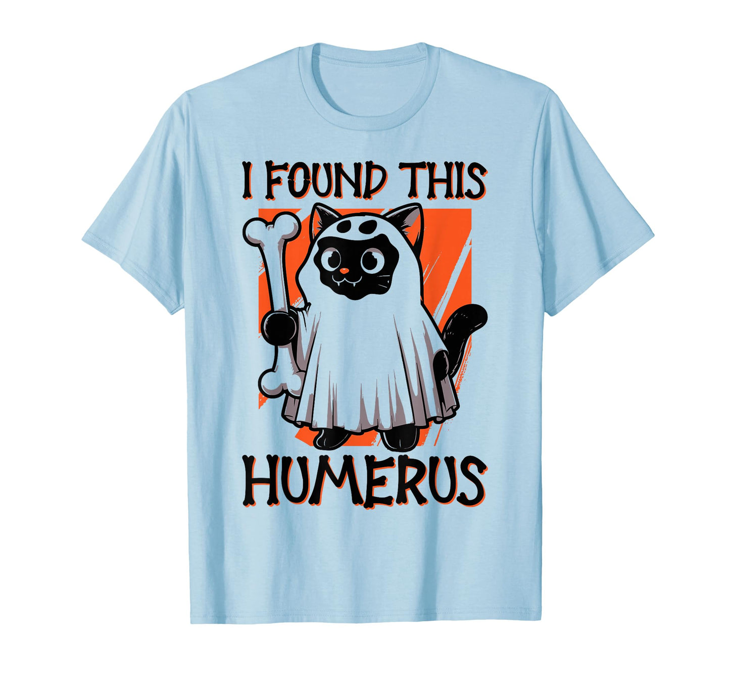I Found This Humerus - Funny Cat Halloween T-Shirt
