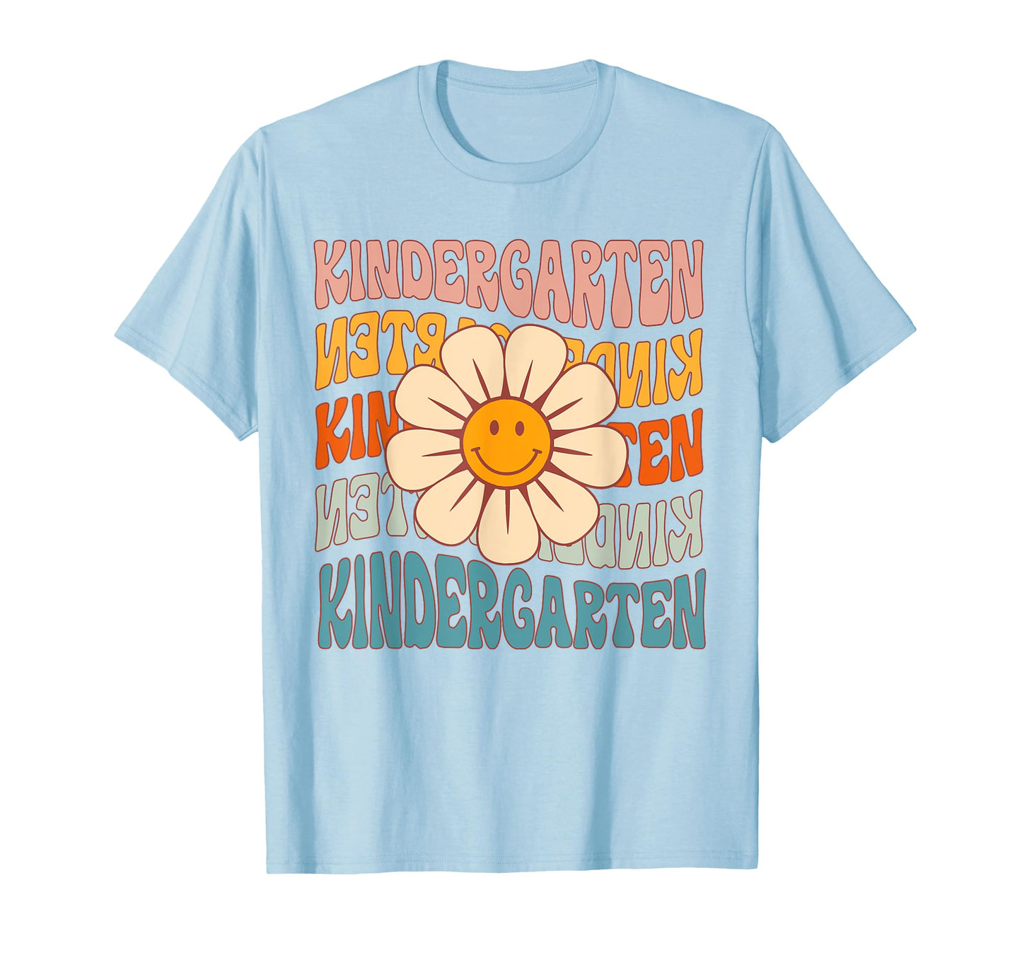 Retro Kindergarten Daisy Colorful Back To School Student Kid T-Shirt