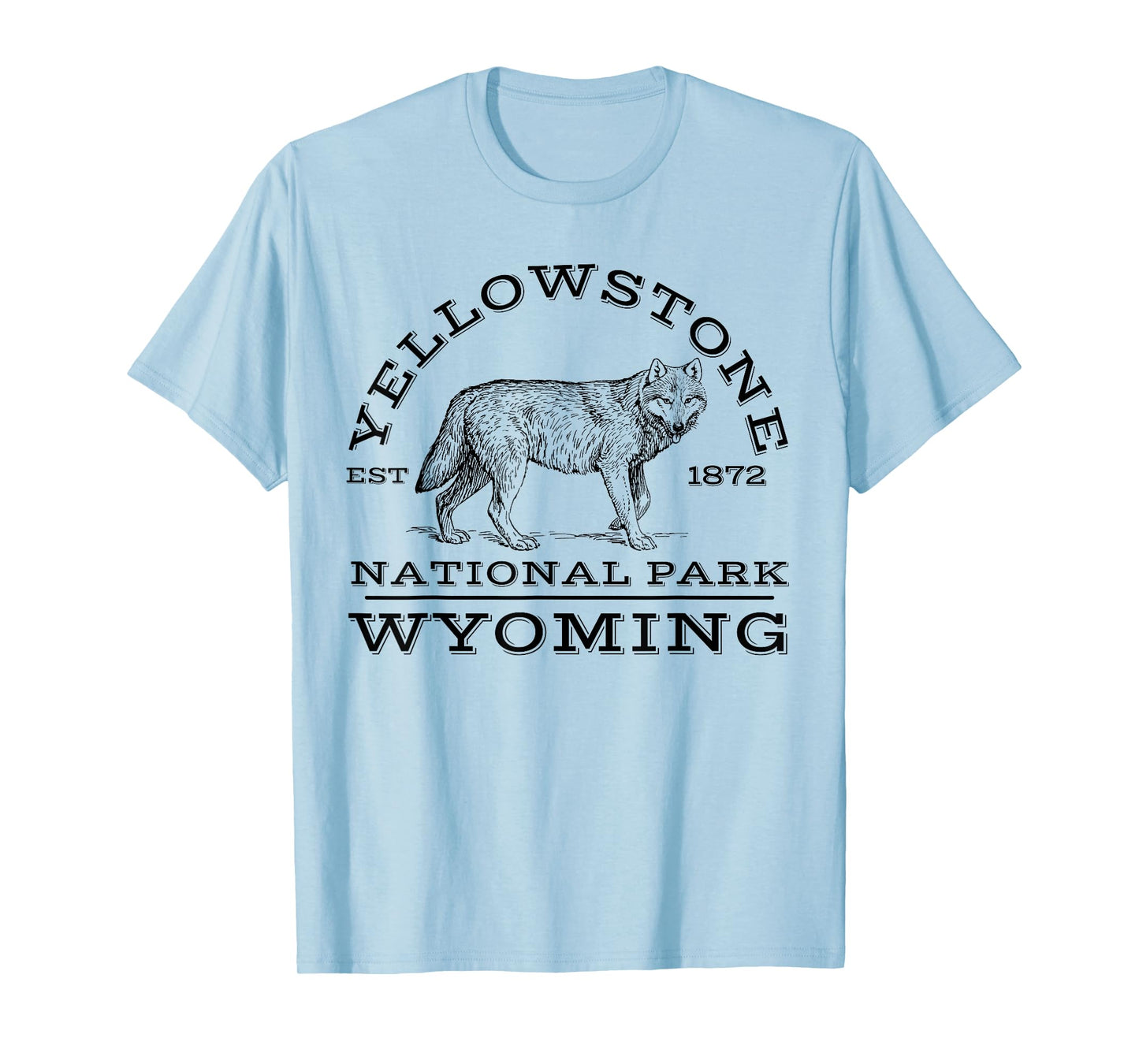 Yellowstone National Park Wolf Wyoming Hike Outdoors T-Shirt