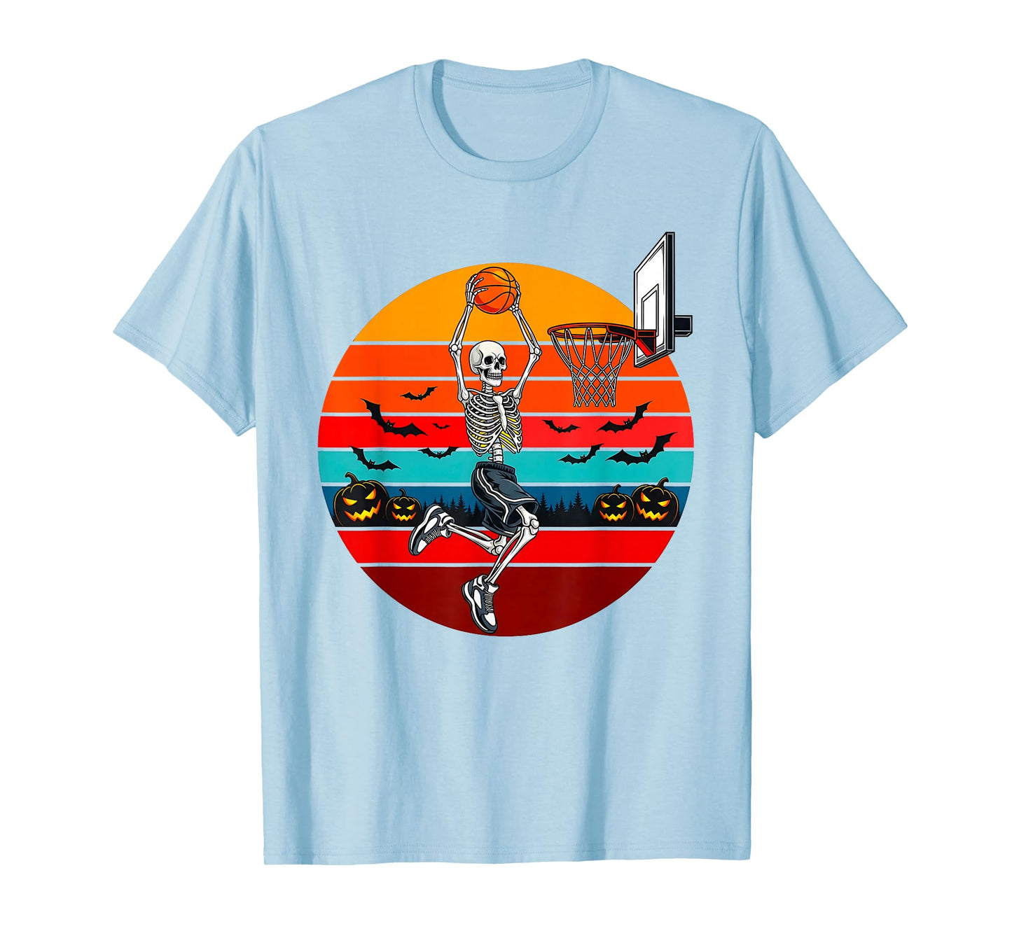 Skeleton Basketball Player Halloween Funny Spooky Costume T-Shirt