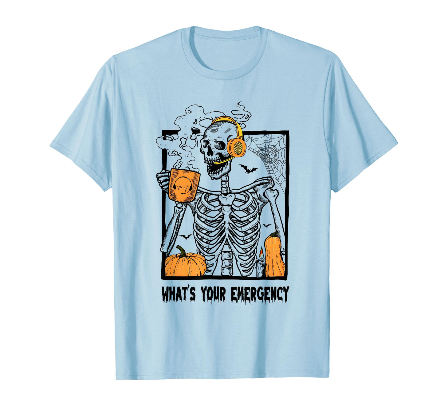 Skeleton Halloween 911 Dispatcher Funny What Your Emergency T-Shirt
