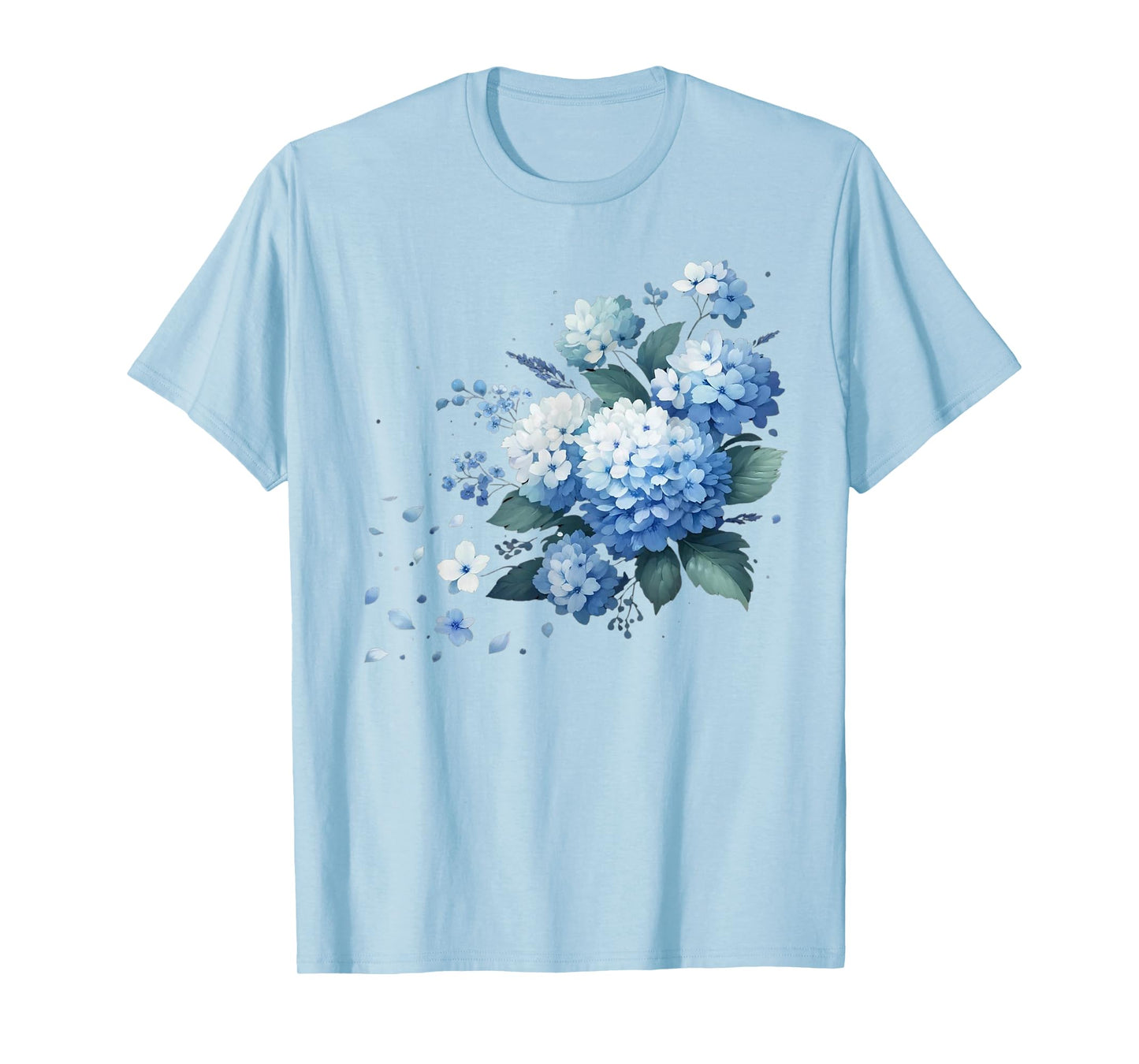 Watercolor Blue Hydrangeas T-Shirt