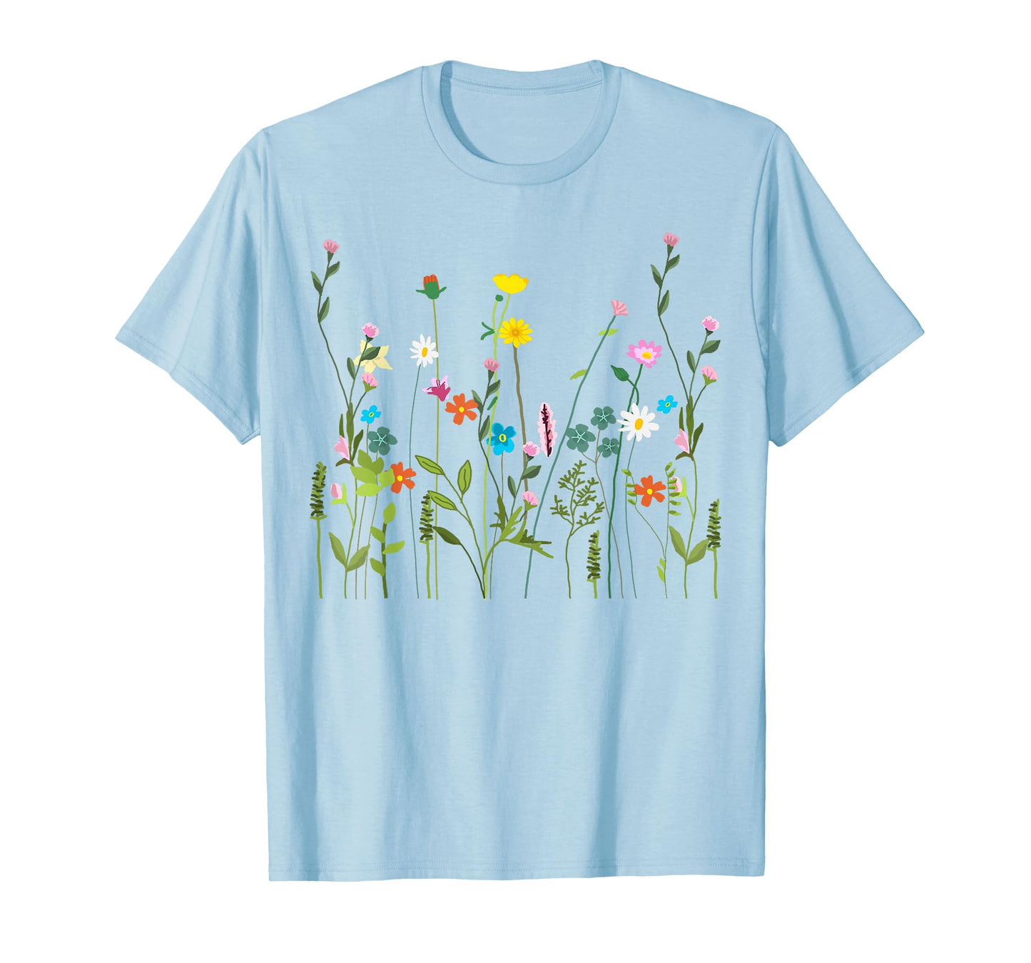 Women Wildflower Different Flowers Beautiful Floral Graphic T-Shirt