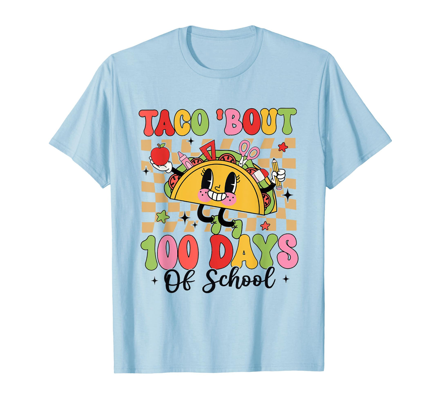 Taco Bout 100 Days of School Retro Kindergarten Teacher T-Shirt