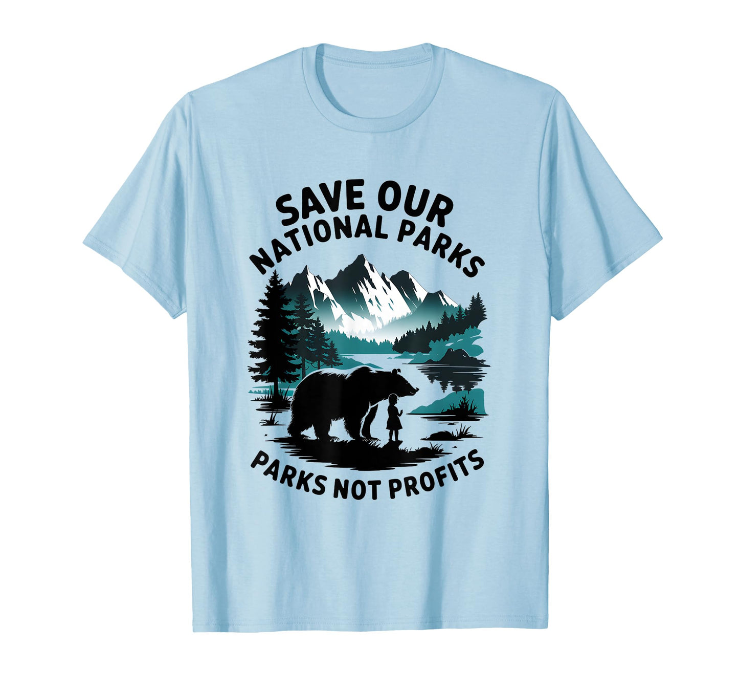 Save Our National Parks Mountain Grizzly Bear T-Shirt