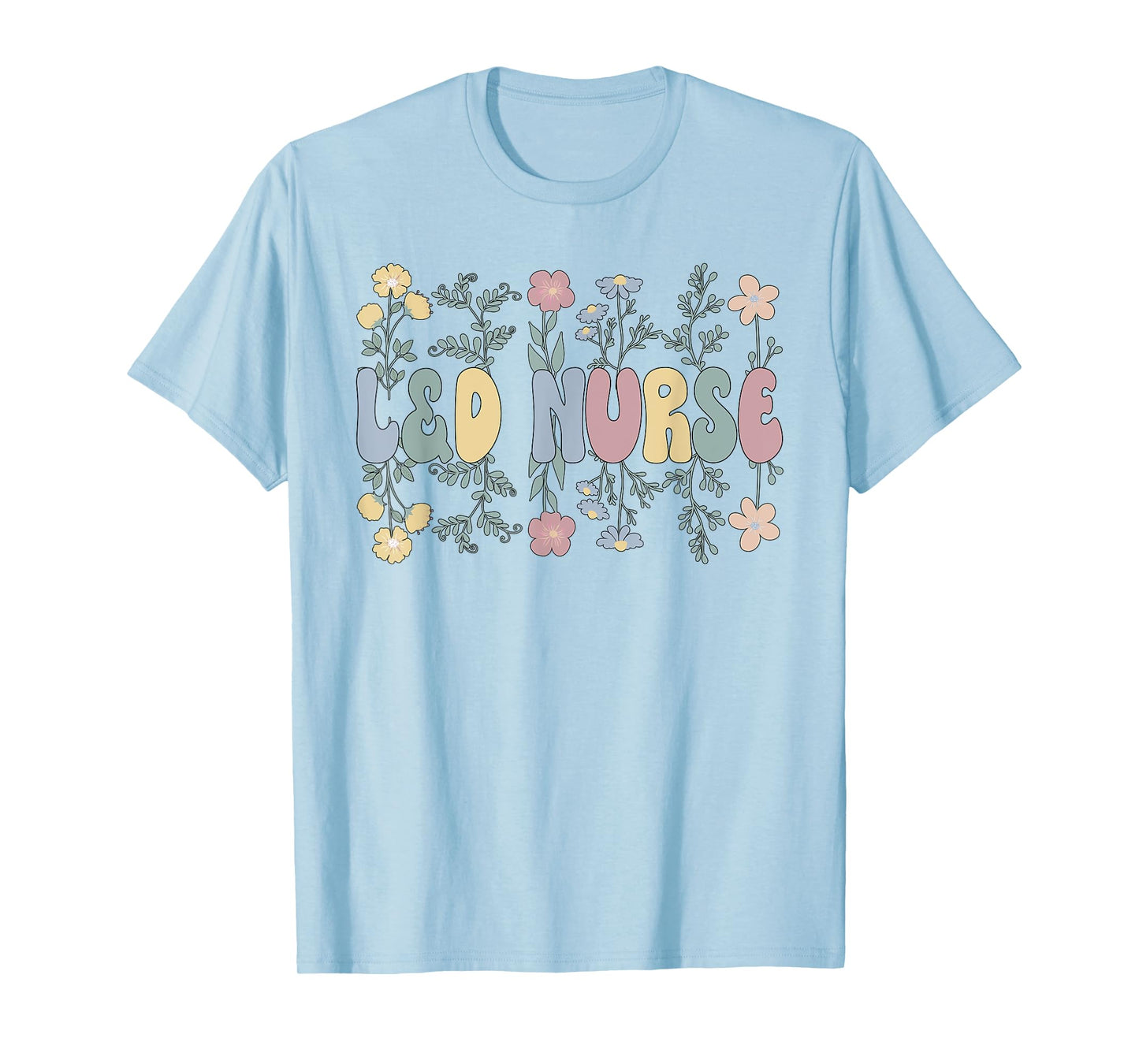 Groovy L&D Nurse Labor And Delivery Nurse Flowers T-Shirt