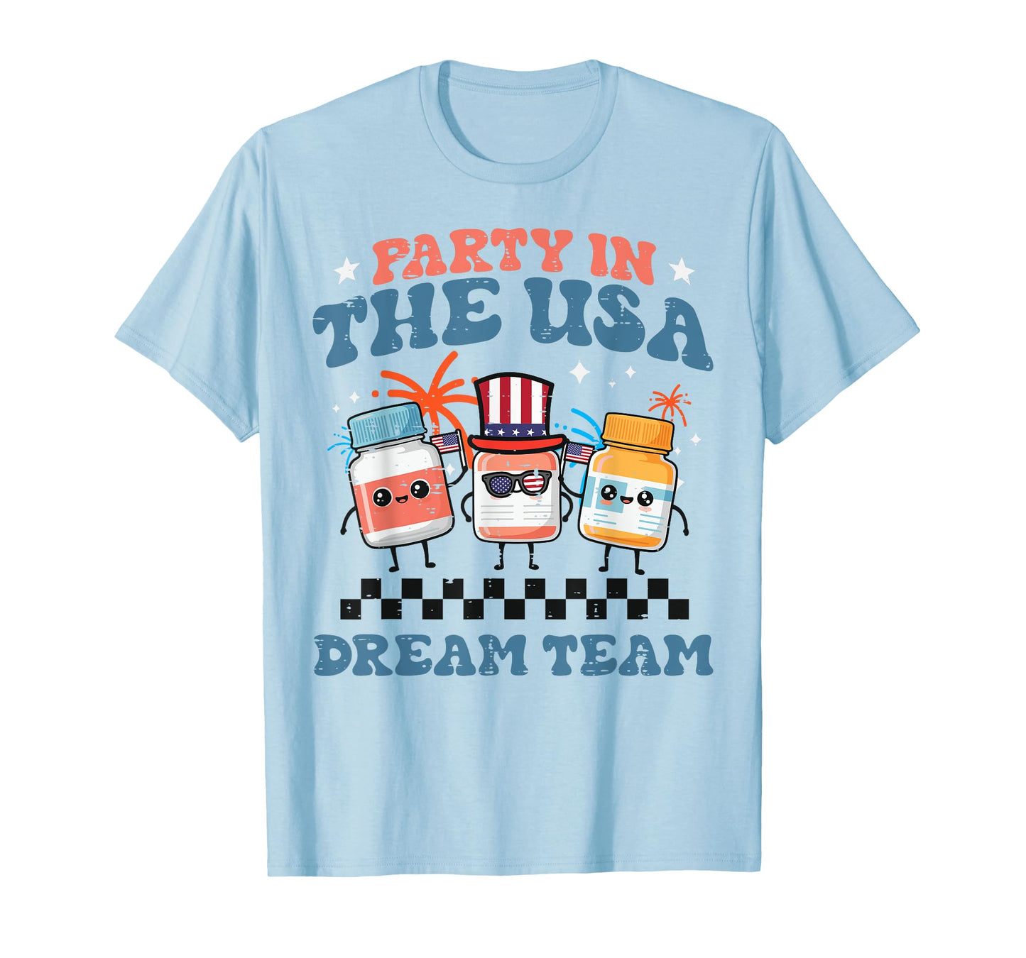 4th Of July Nurse Party Dream USA Team Scrub Top Women T-Shirt