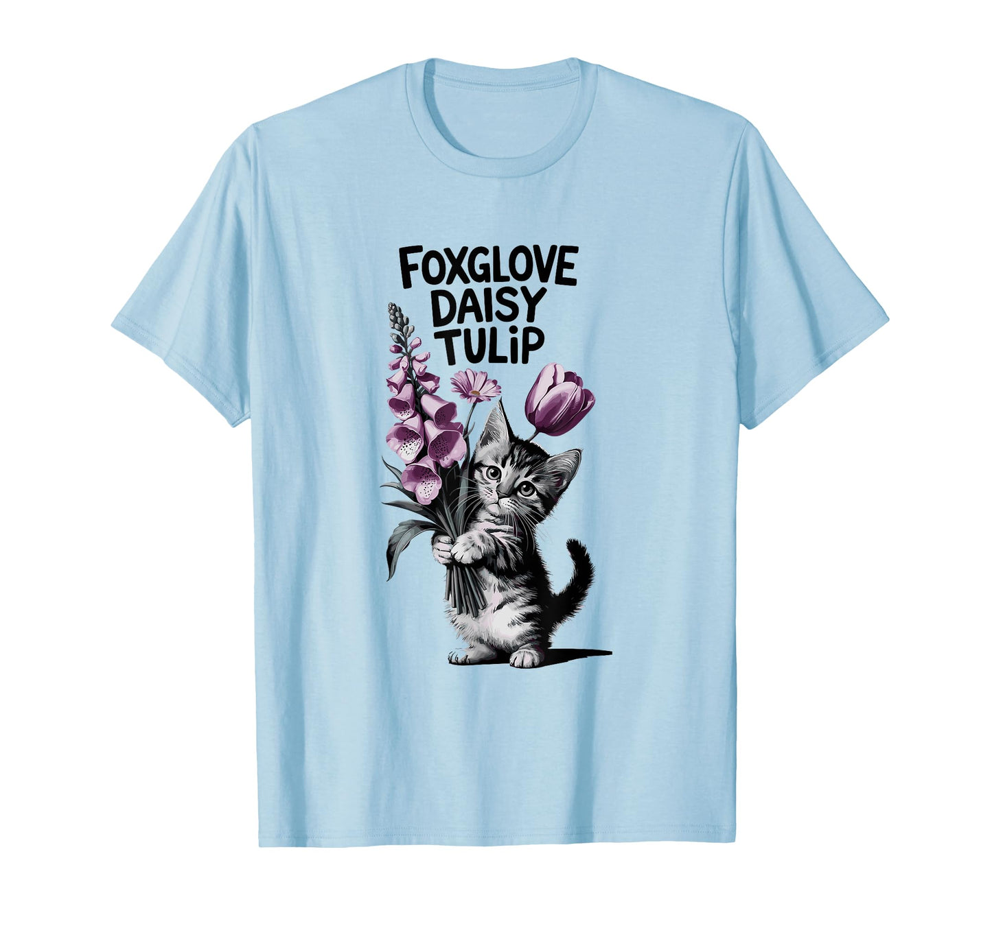 Subtle Floral Anti Flowers Foxglove Daisy Tulip T-Shirt