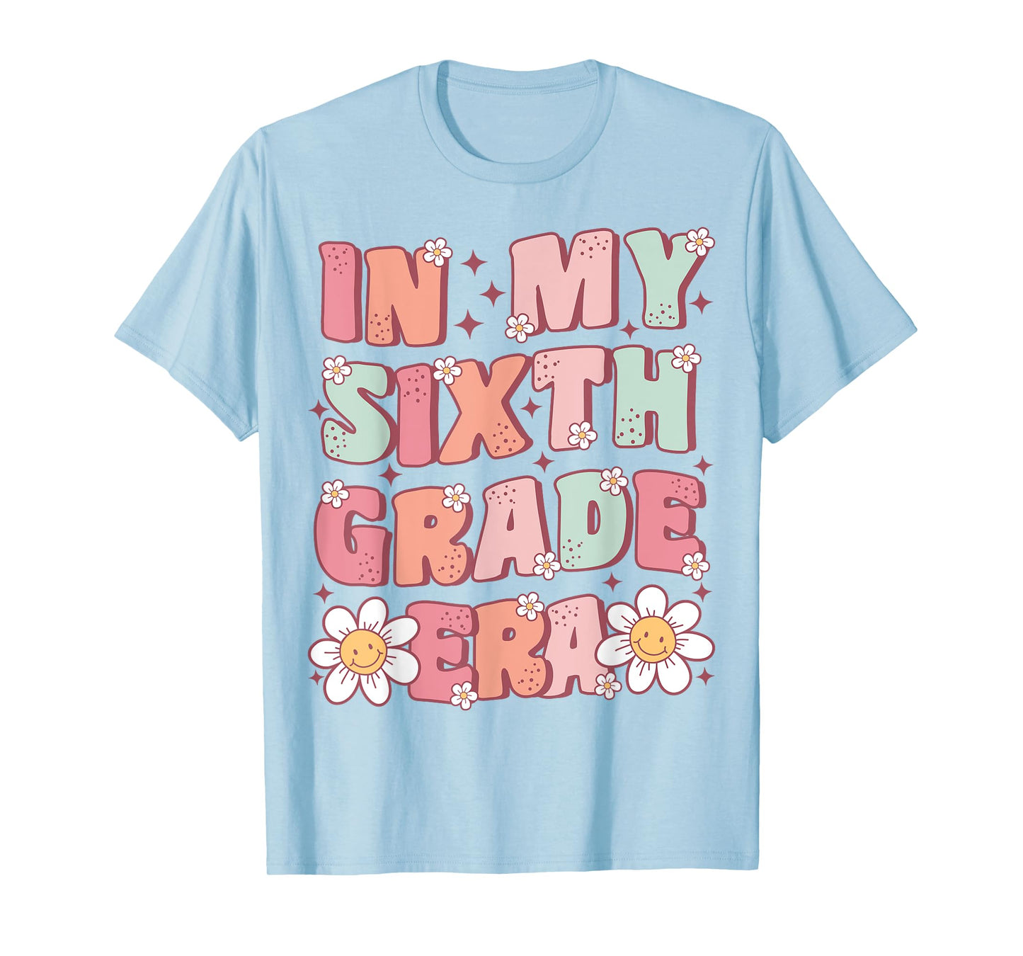 In My Sixth Grade Era Cute Groovy 6th Grade Back to School T-Shirt