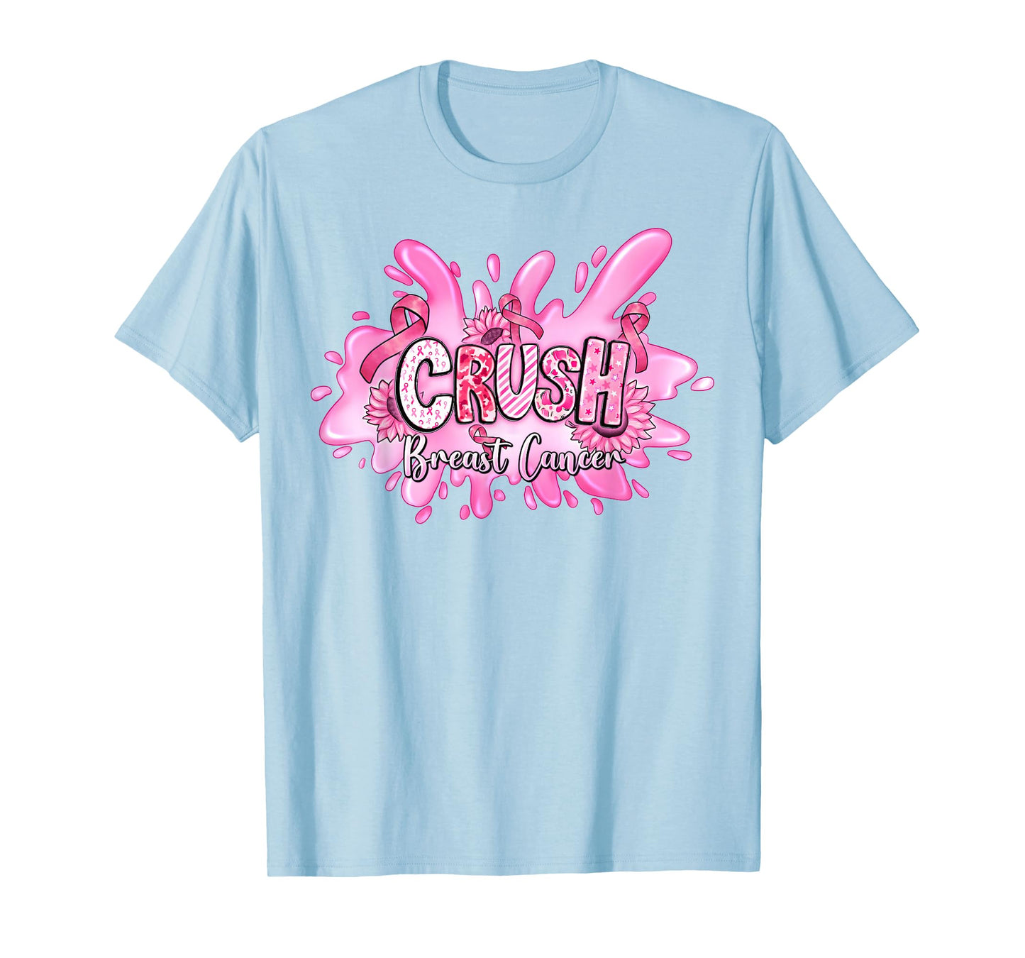 Crush Breast Cancer Awareness Pink Ribbon Support Squad T-Shirt
