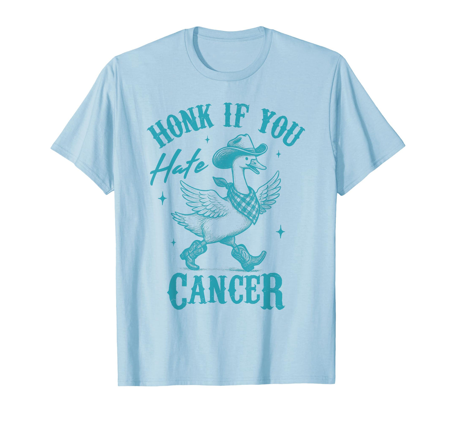 Ovarian Cancer Warrior Silly Goose Honk If You Hate Cancer T-Shirt