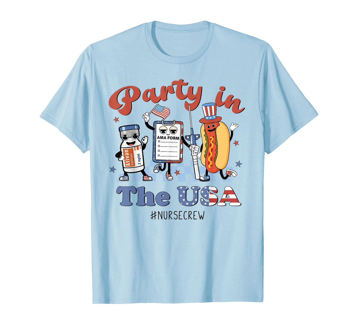 4th Of July Nurse Party in the USA ICU Nurse Crew ER EMS CNA Women Men T-Shirt