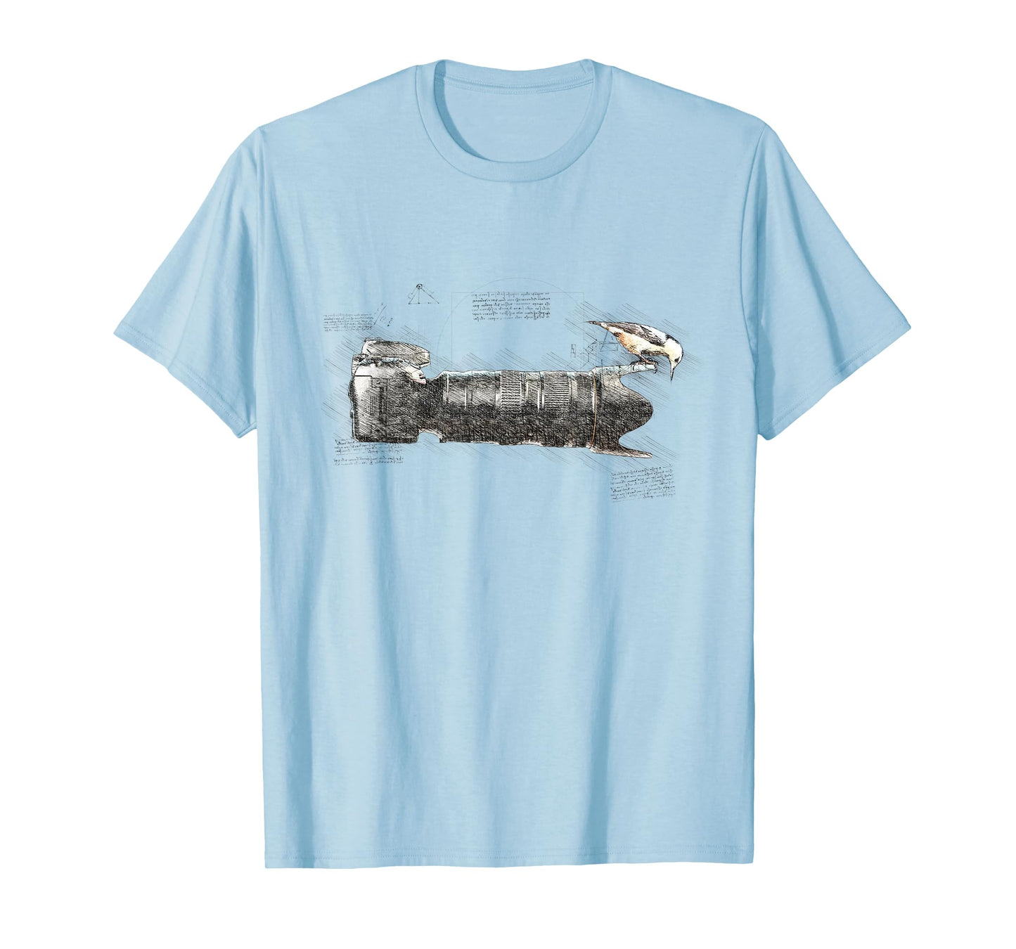 Bird on Long Lens Camera Photography Bird Photographer T-Shirt
