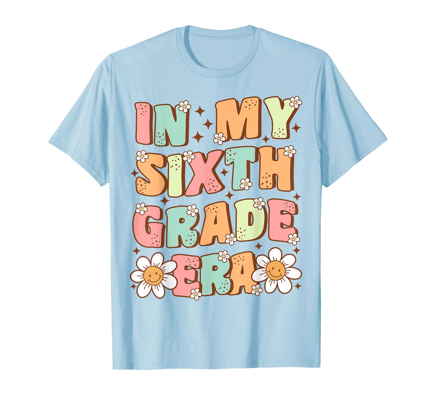 In My Sixth Grade Era Cute Groovy 6th Grade Back to School T-Shirt