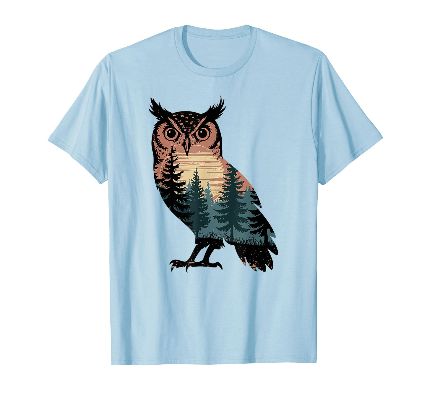Owl Hunting Hiking Outdoor Camping Forest Men Women Owl T-Shirt