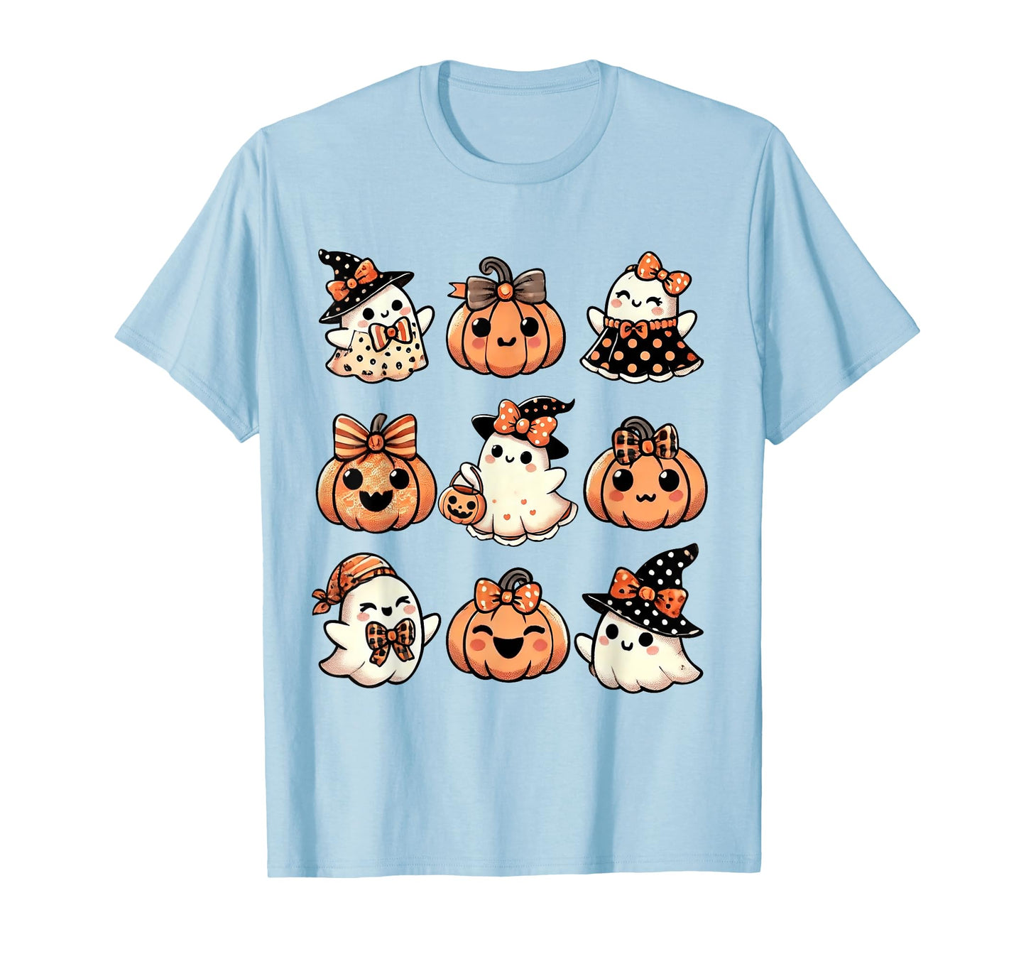 Cute Pumpkin Ghost Halloween Girls Kid Toddler Boo Halloween T-Shirt
