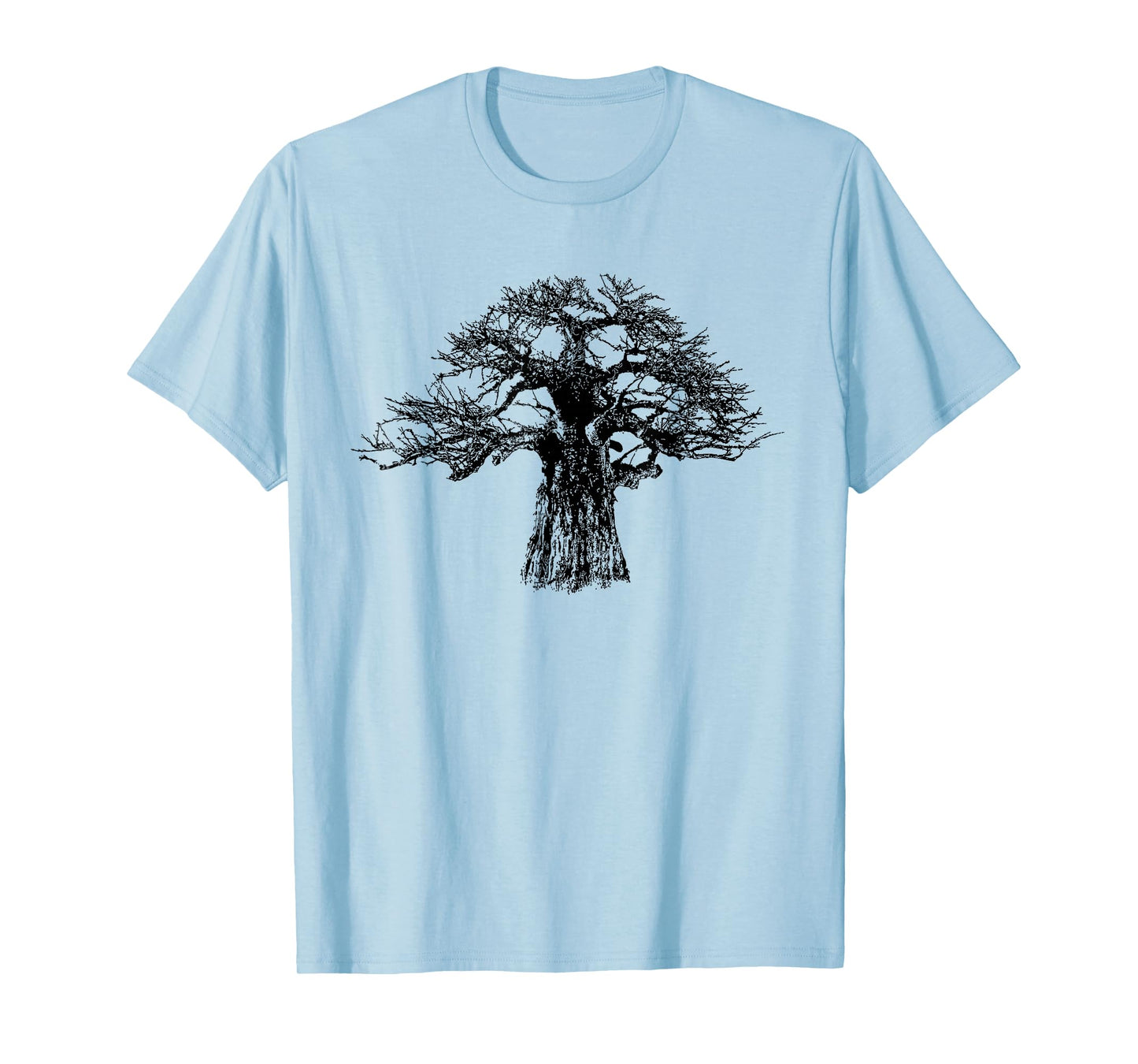 Giant Baobab Tree T-Shirt in Bold Monochrome for Tree Lovers T-Shirt