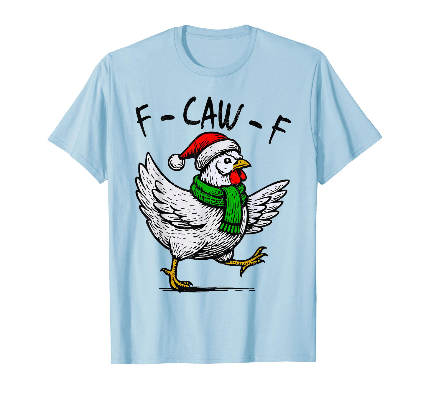 Black Crow F-Caw-F Funny FCAWF Black Bird Christmas Xmas T-Shirt