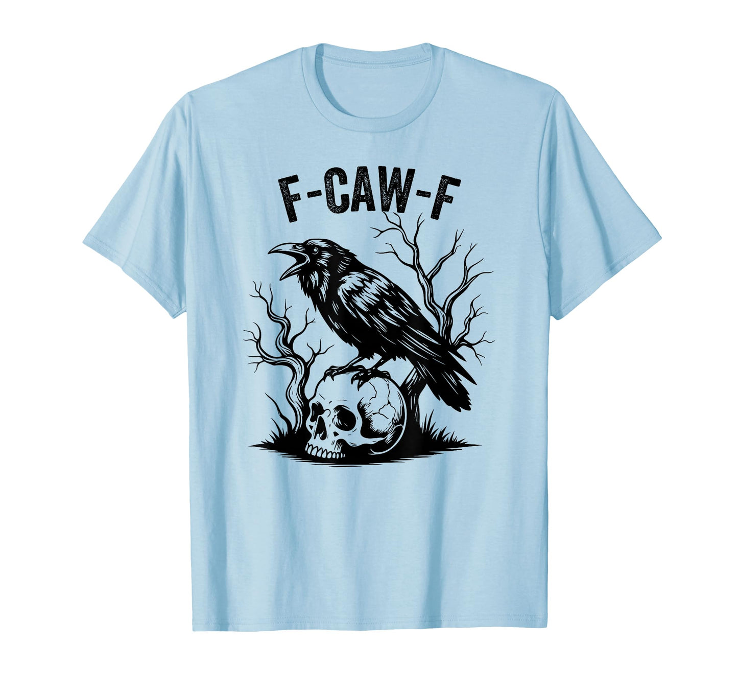 FCAWF Black Crow Raven Halloween Graphic T-Shirt
