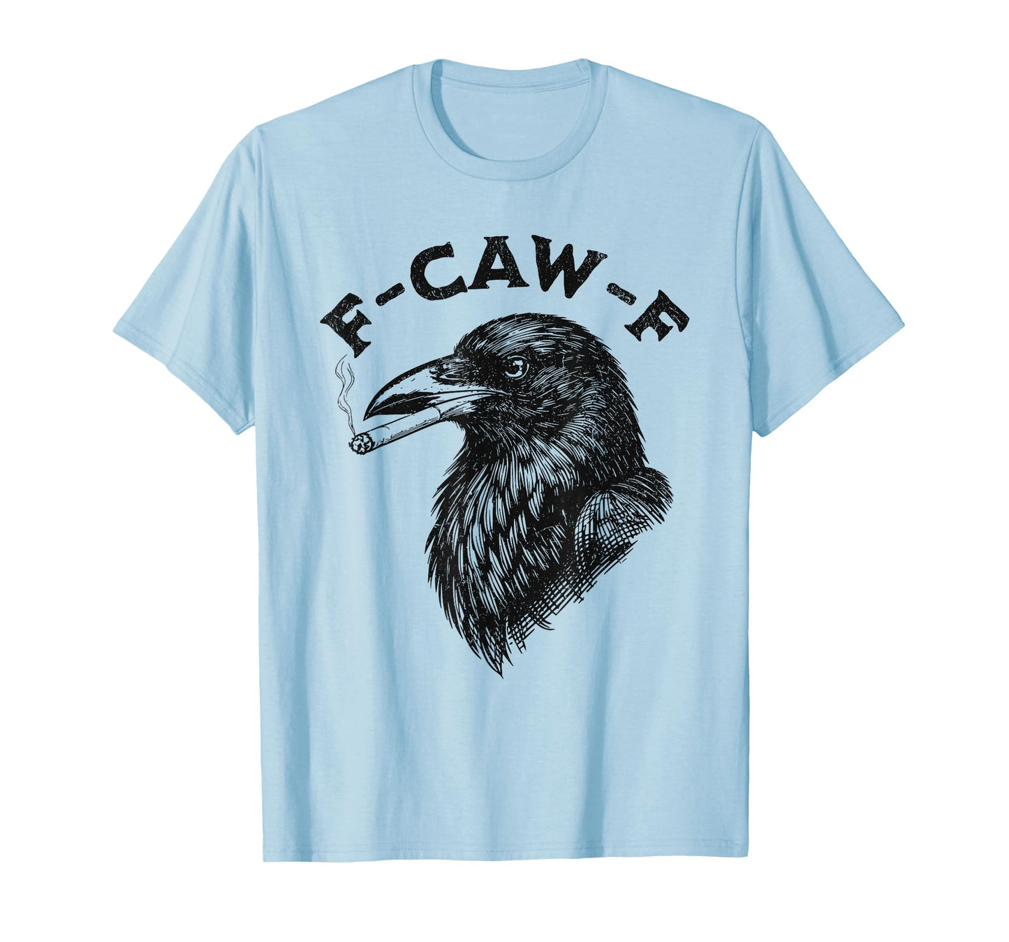 Funny Grumpy Crow Smoking F-Caw-F Antisocial T-Shirt