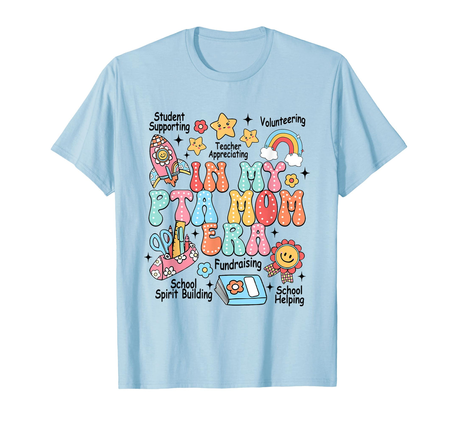 Retro In My PTA Mom Era Parent Organization Team Teacher T-Shirt
