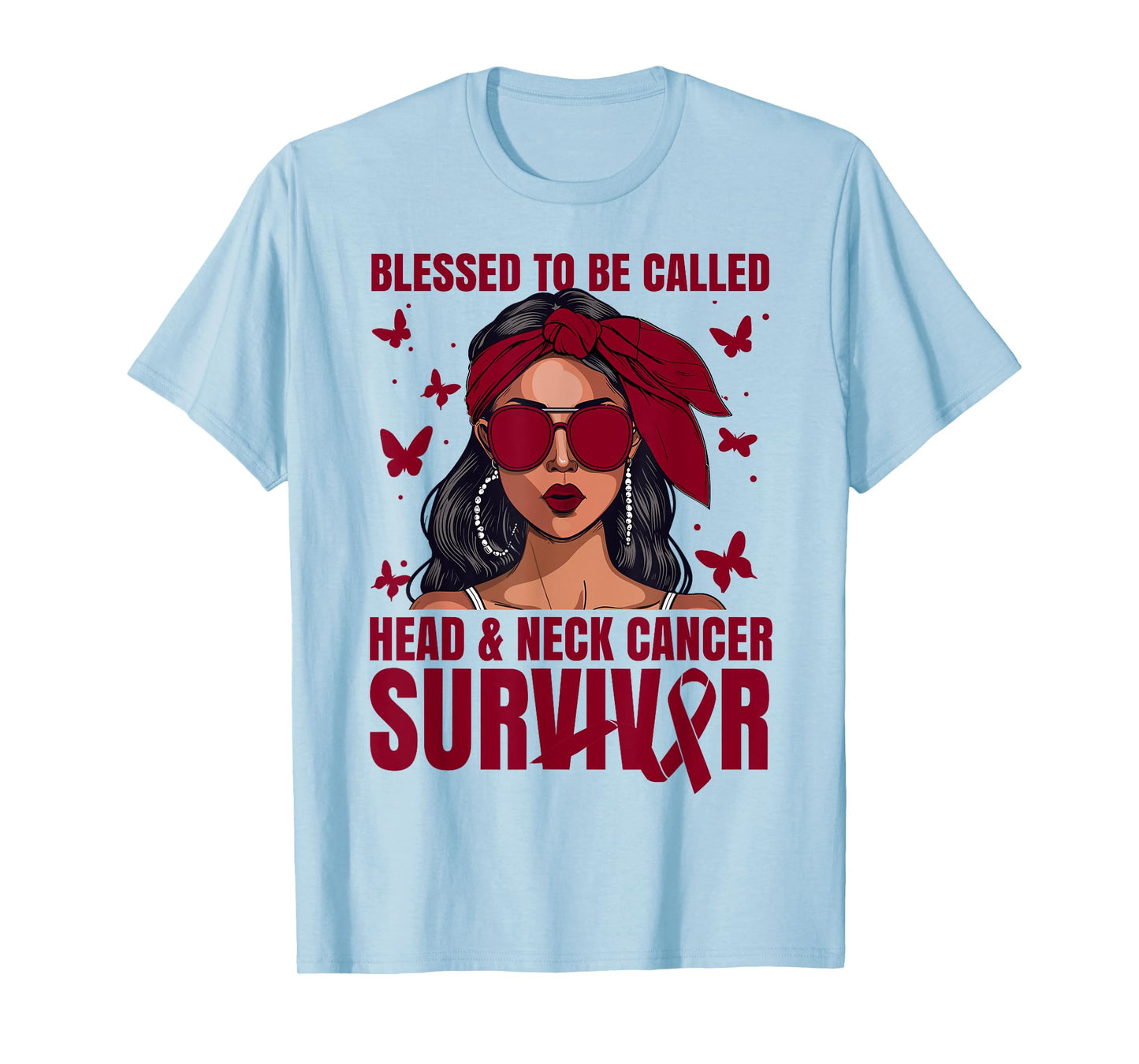 Head&Neck Cancer Awareness Blessed Head&Neck Cancer Survivor T-Shirt