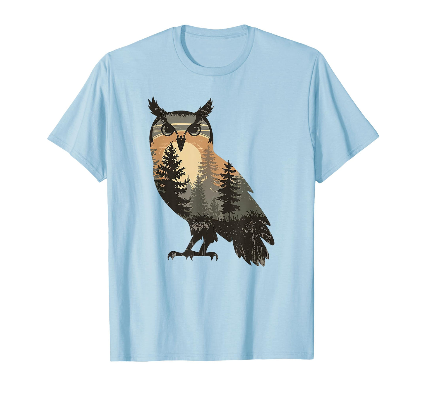 Owl Hunting Hiking Outdoor Camping Forest Men Women Owl T-Shirt