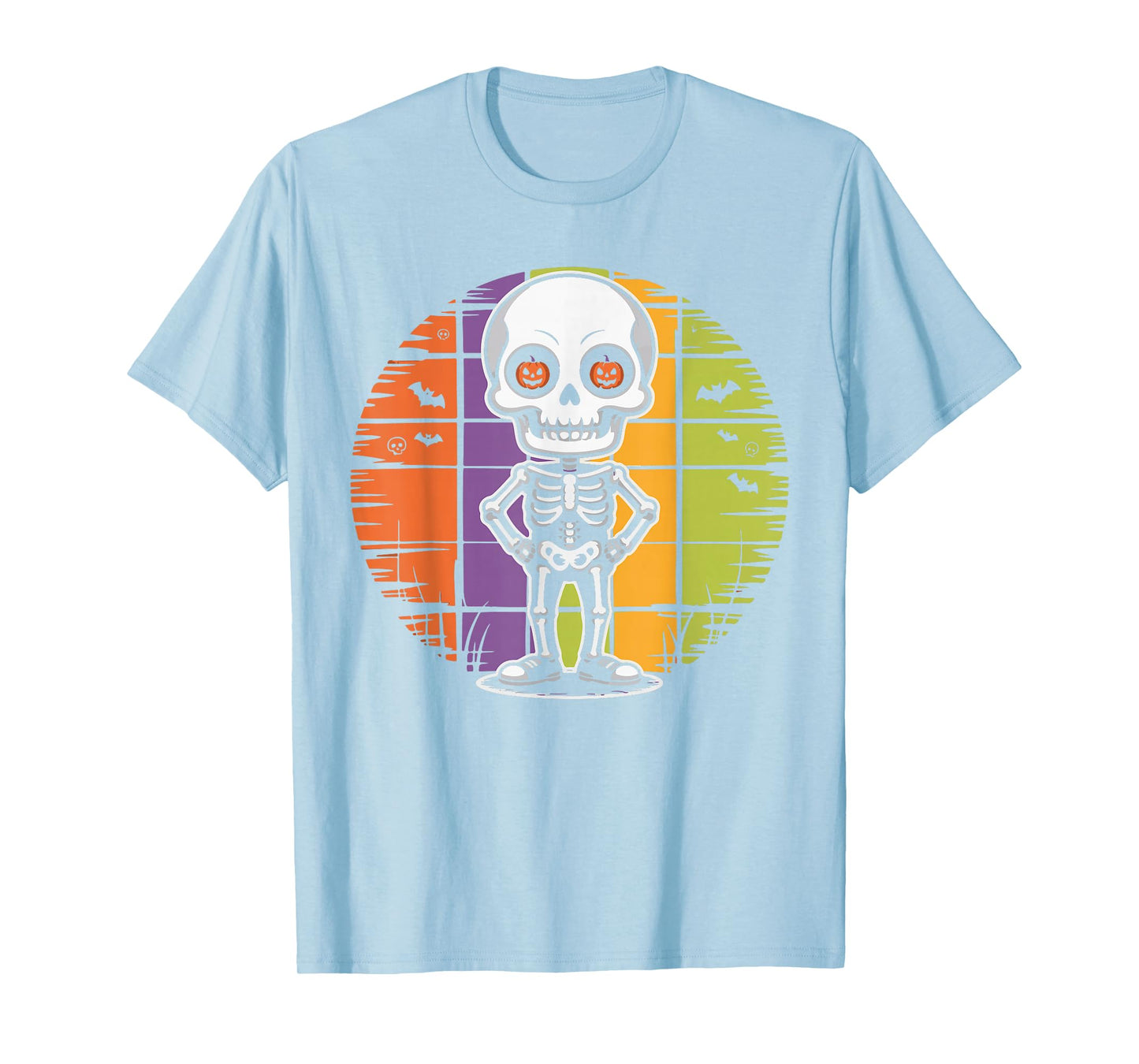 Retro Vintage Pumpkin Skeleton Halloween Costume Men Women T-Shirt