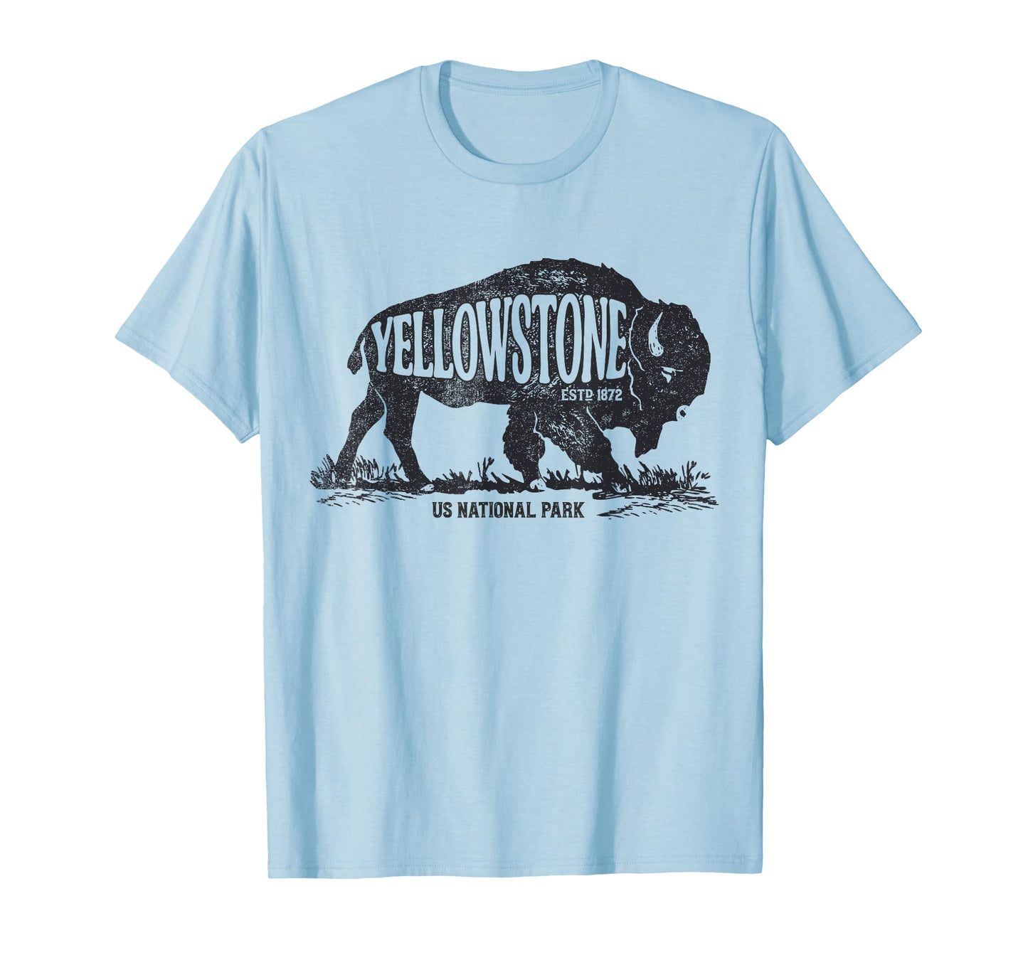 Yellowstone US National Park Bison Buffalo Vintage Men Women T-Shirt