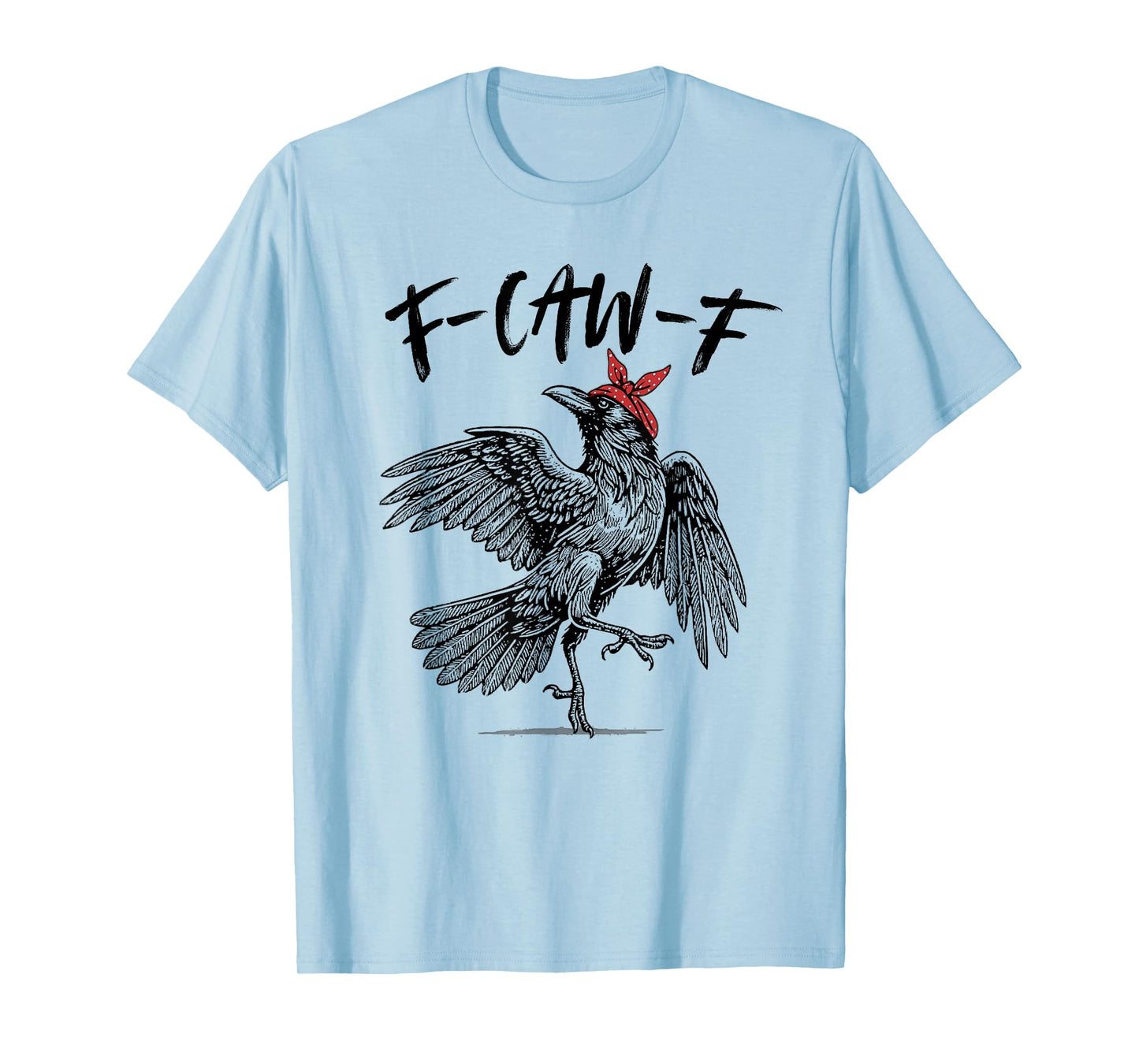 Funny F-CAW-F Crow Raven Women Bow Headband Halloween T-Shirt