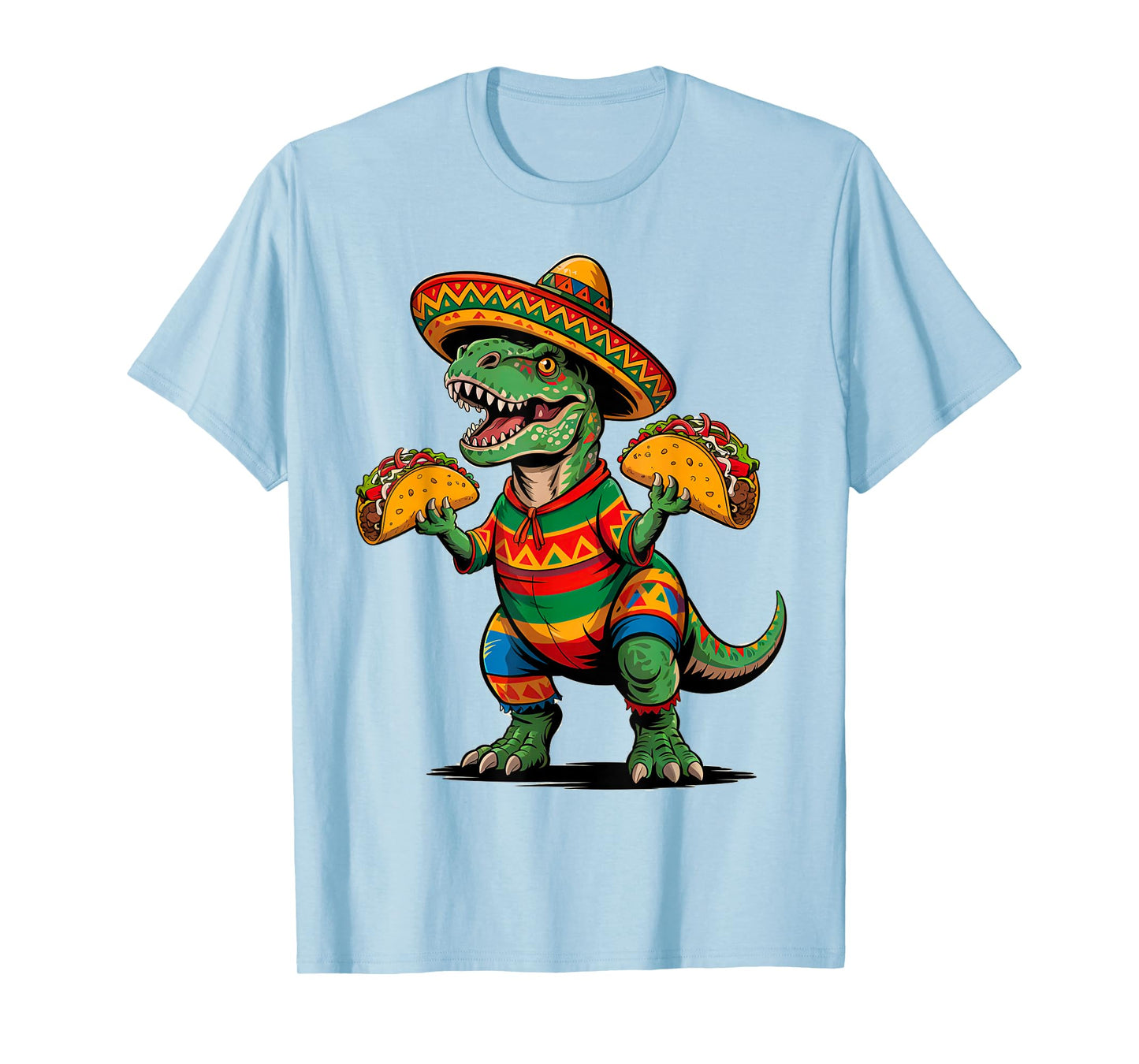Tacosaurus Taco Dinosaur T-Rex Funny Cinco De Mayo Mexican T-Shirt