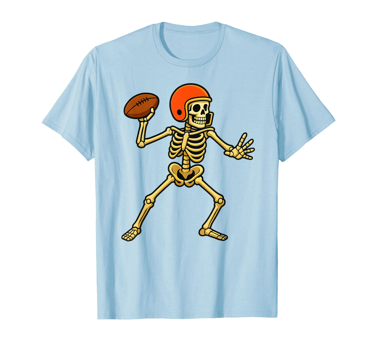 Skeleton Football Halloween American Football Costume Spooky T-Shirt