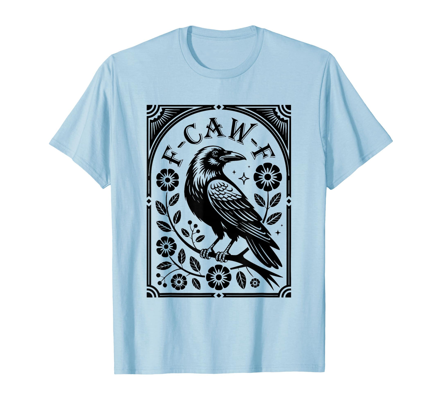 F Caw F Funny Crow Tarot Card T-Shirt