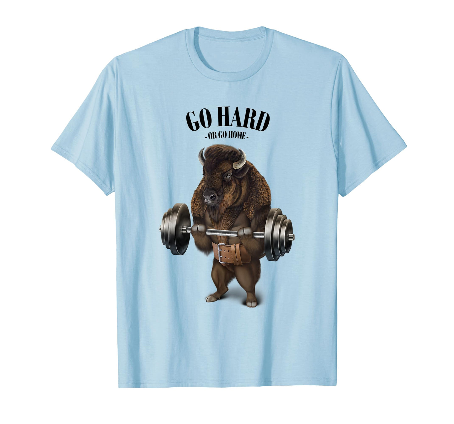 Bison Buffalo Bull Weightlifting in Fitness Gym T-Shirt