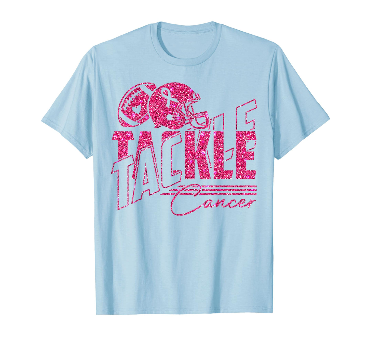 Tackle Cancer American Football Breast Cancer Awareness T-Shirt