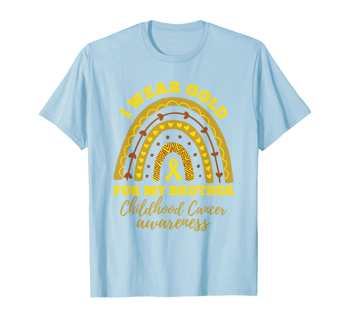 I Wear Gold For My Brother Childhood Cancer Awareness T-Shirt