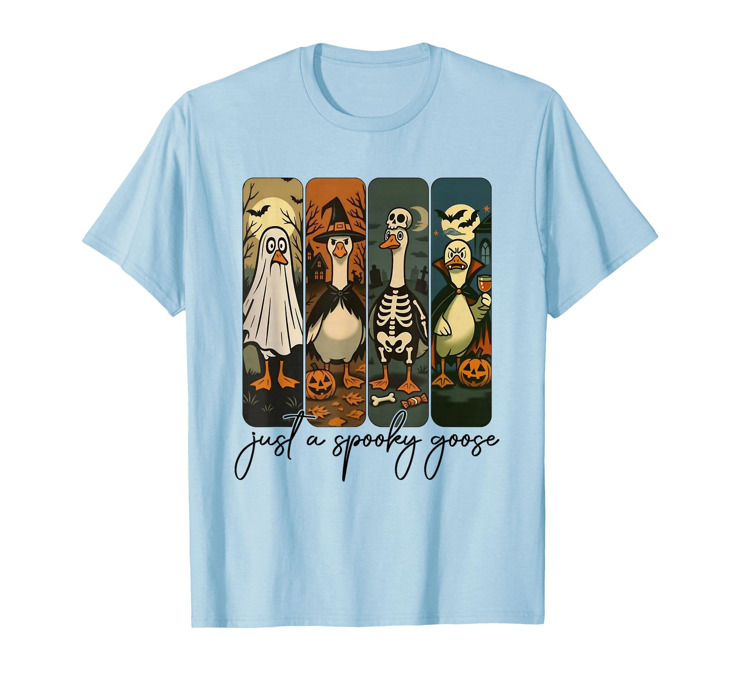 Just A Spooky Goose Halloween Silly Goose Funny Halloween T-Shirt