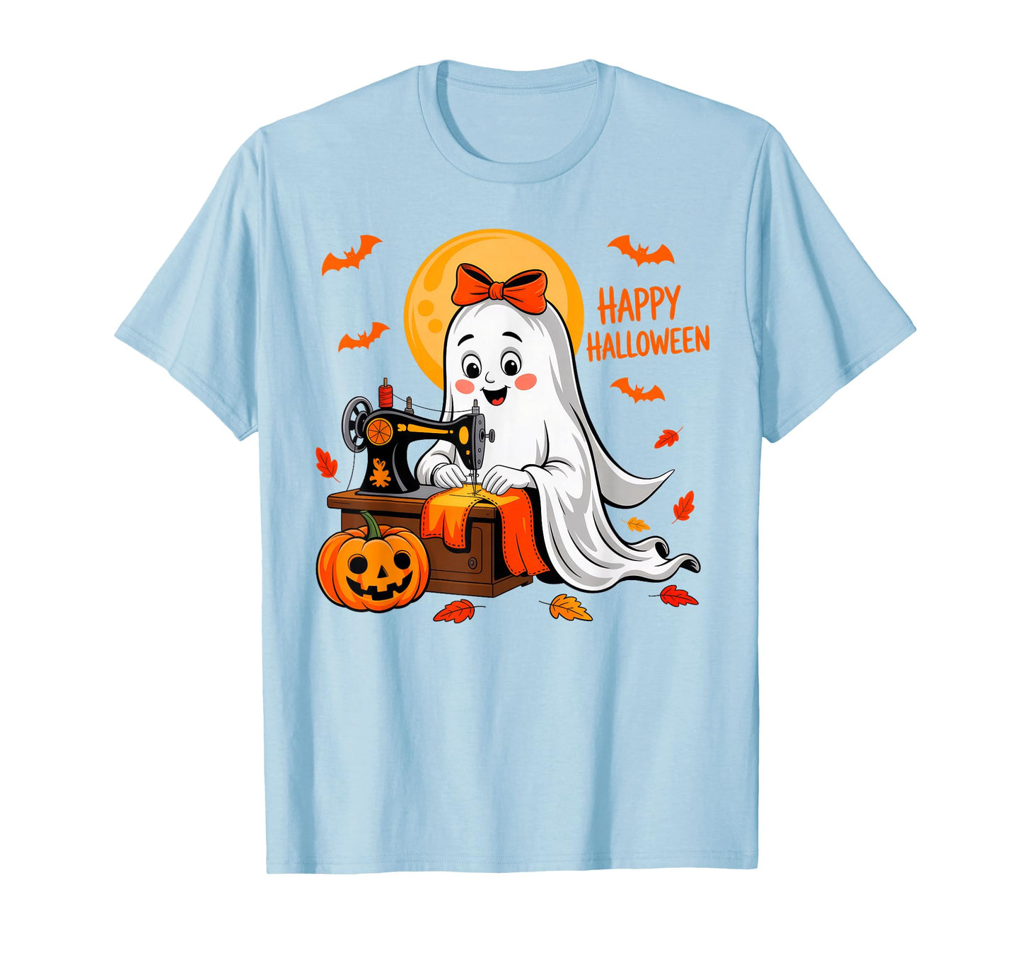 Sewing Ghost Halloween Costume Women Quilting Quilter Sewer T-Shirt