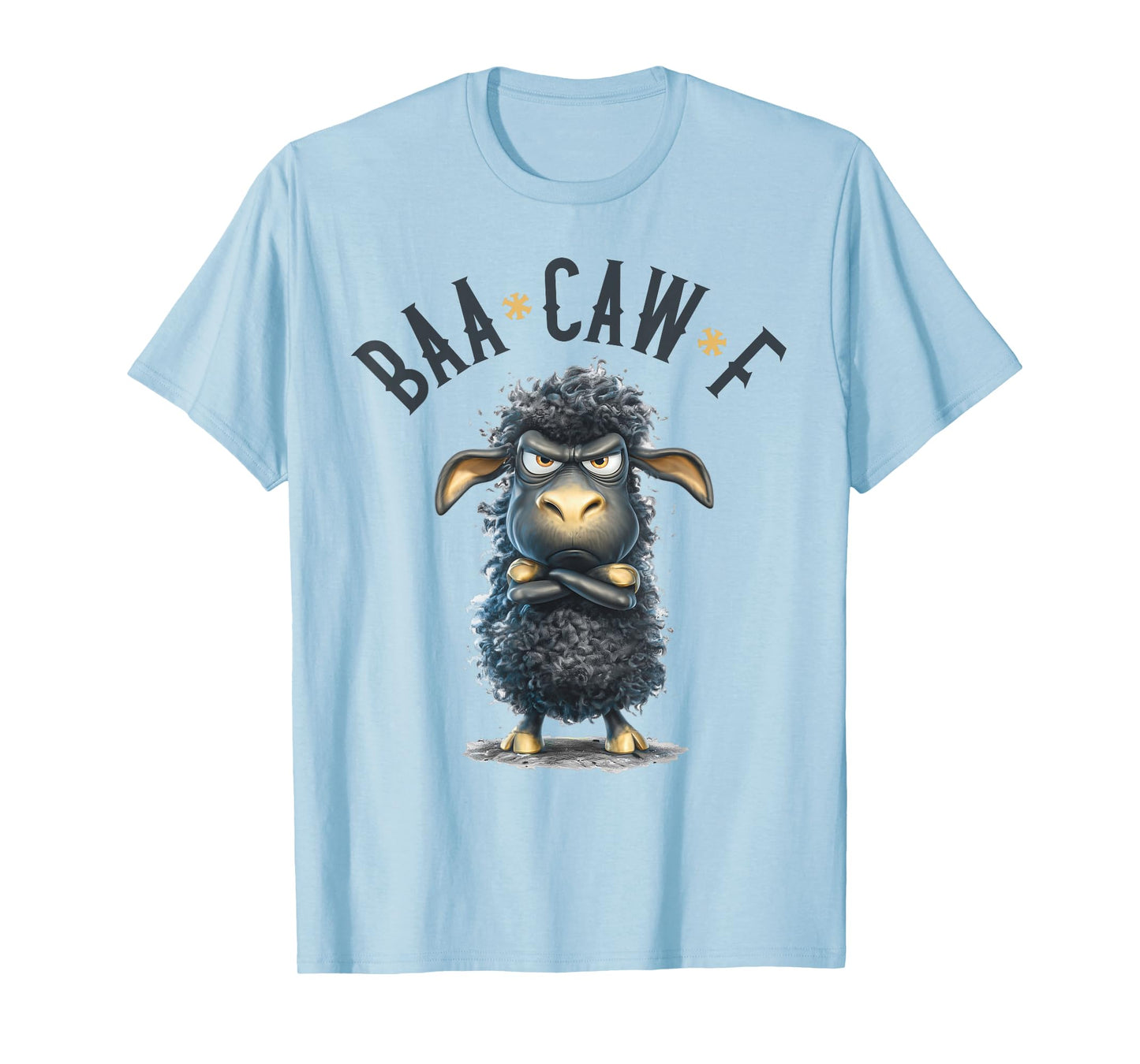 Funny Back Off Black Sheep Baa + Crow Caw Pun for Introverts T-Shirt