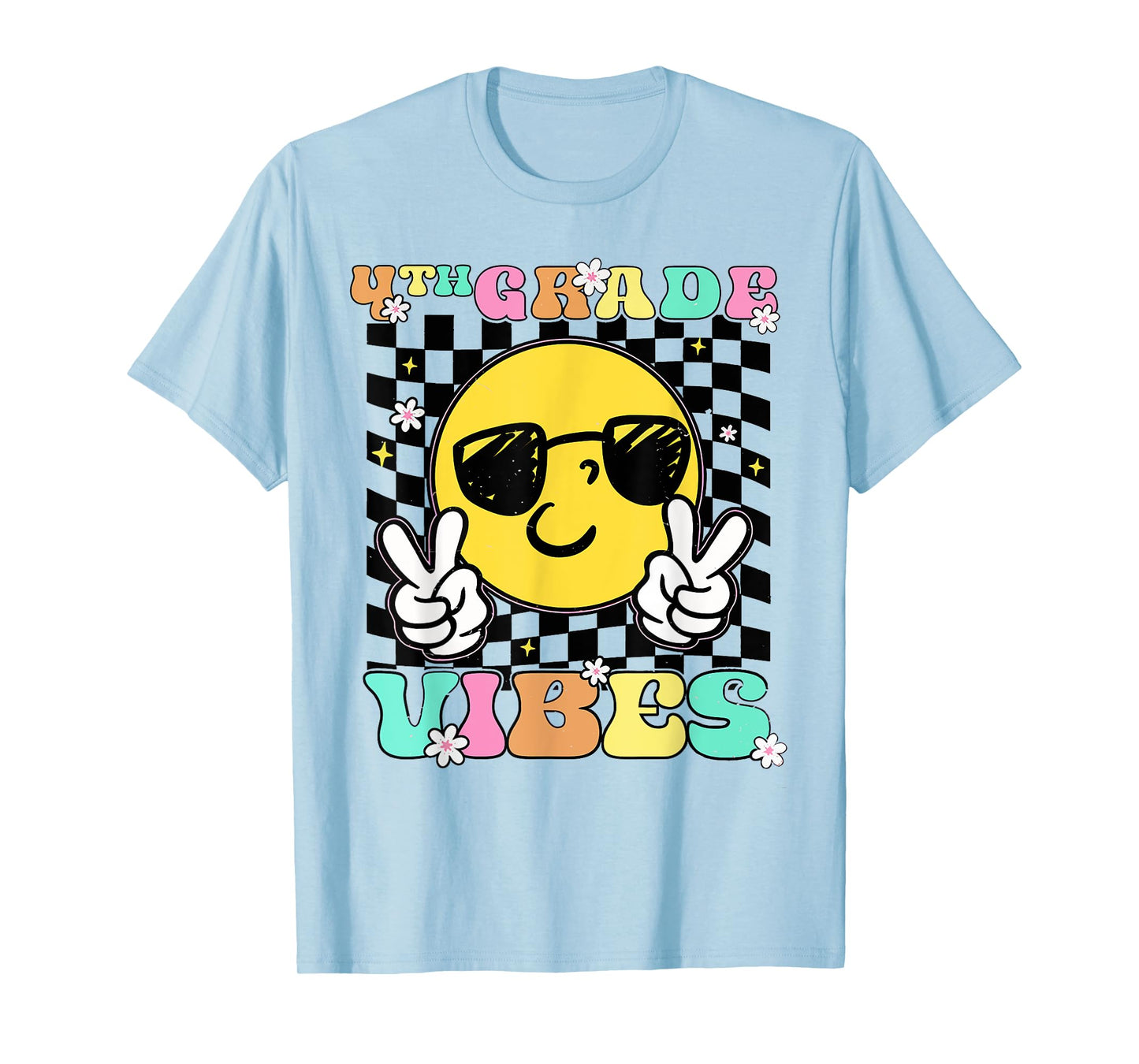 Girls 4th Grade Vibes Back To School Fourth Grade T-Shirt