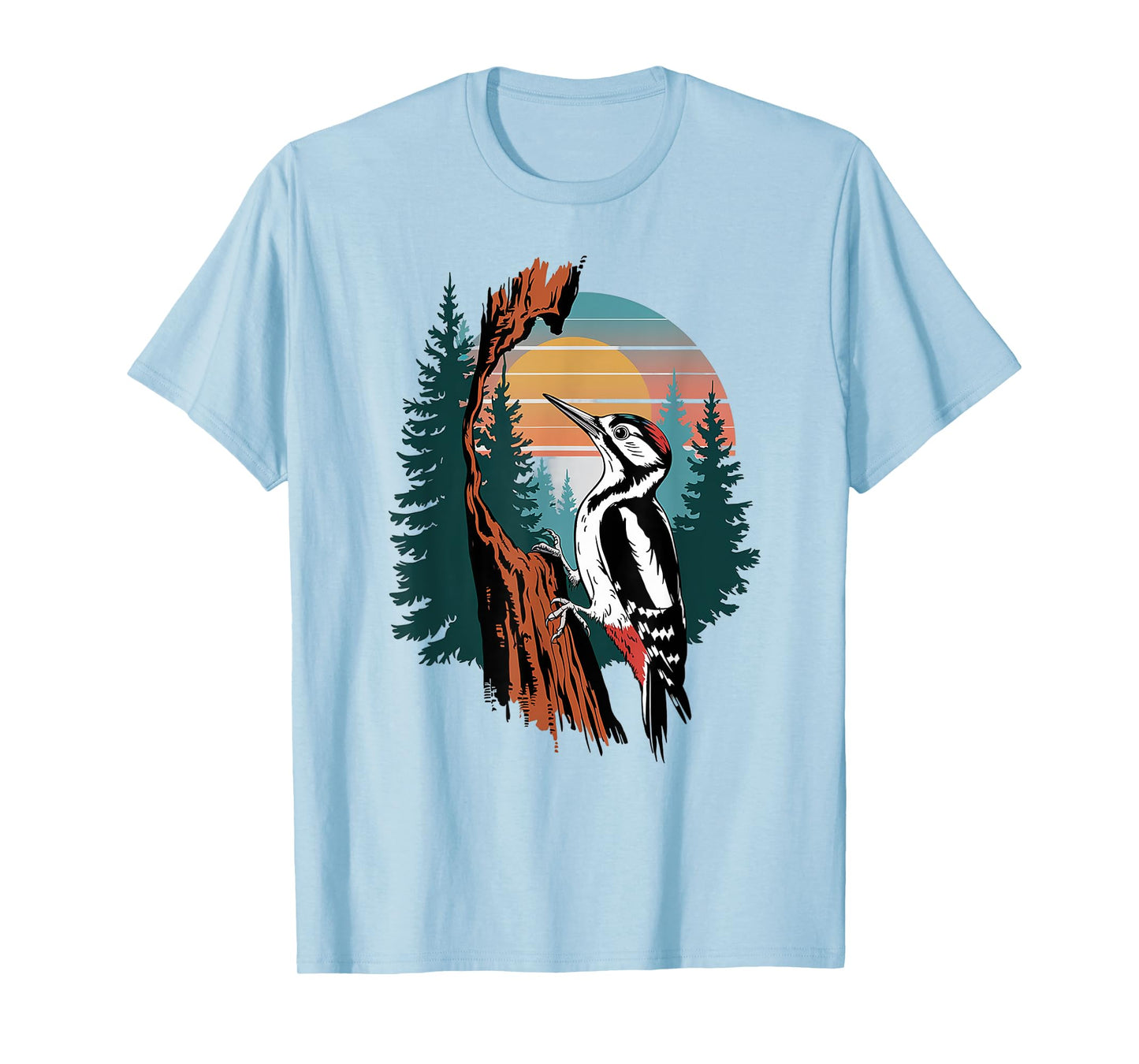 Woodpecker Hunting Hiking Outdoor Camping Forest Men Women T-Shirt
