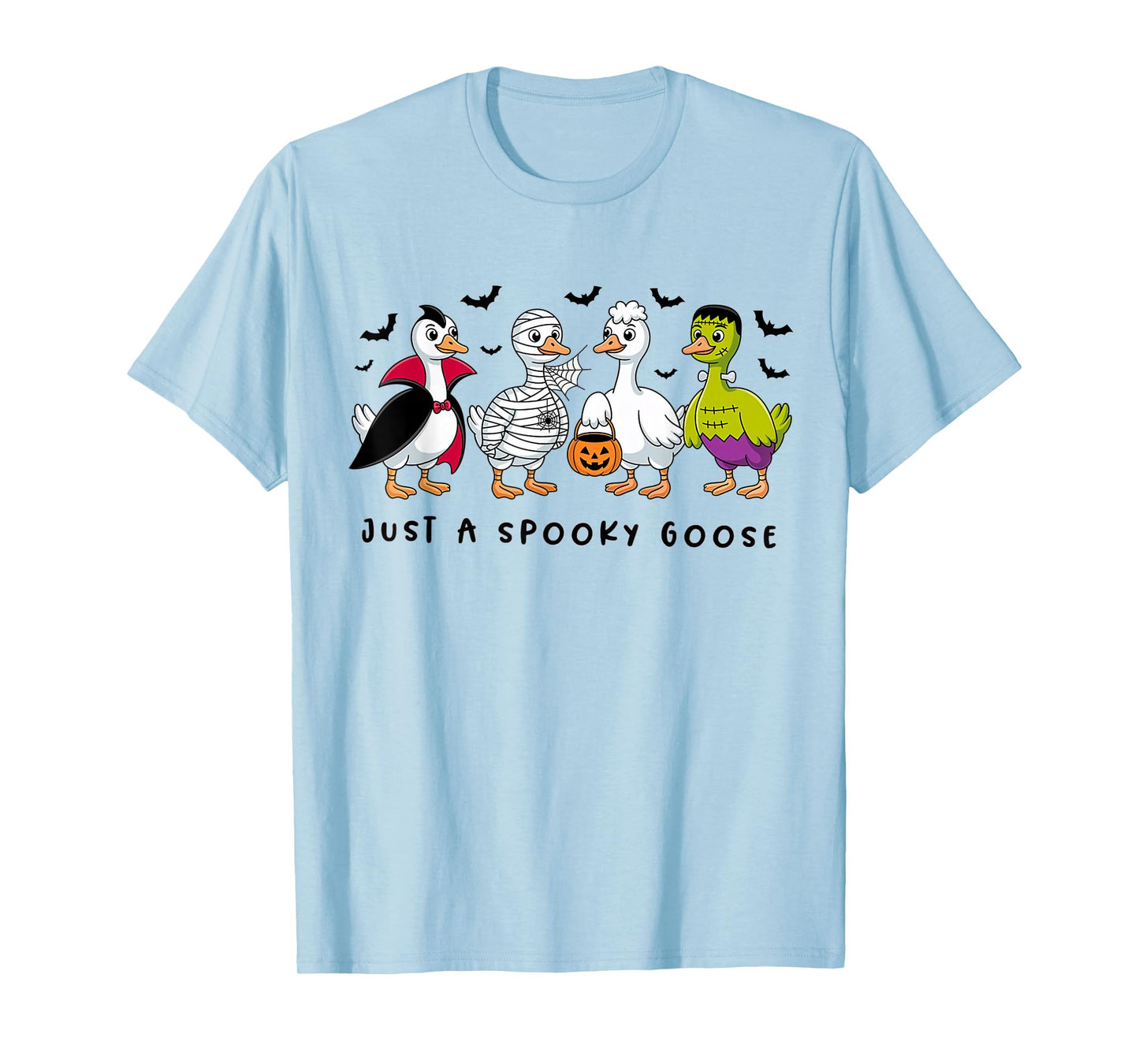 Just A Spooky Goose Halloween Silly Goose Funny Halloween T-Shirt