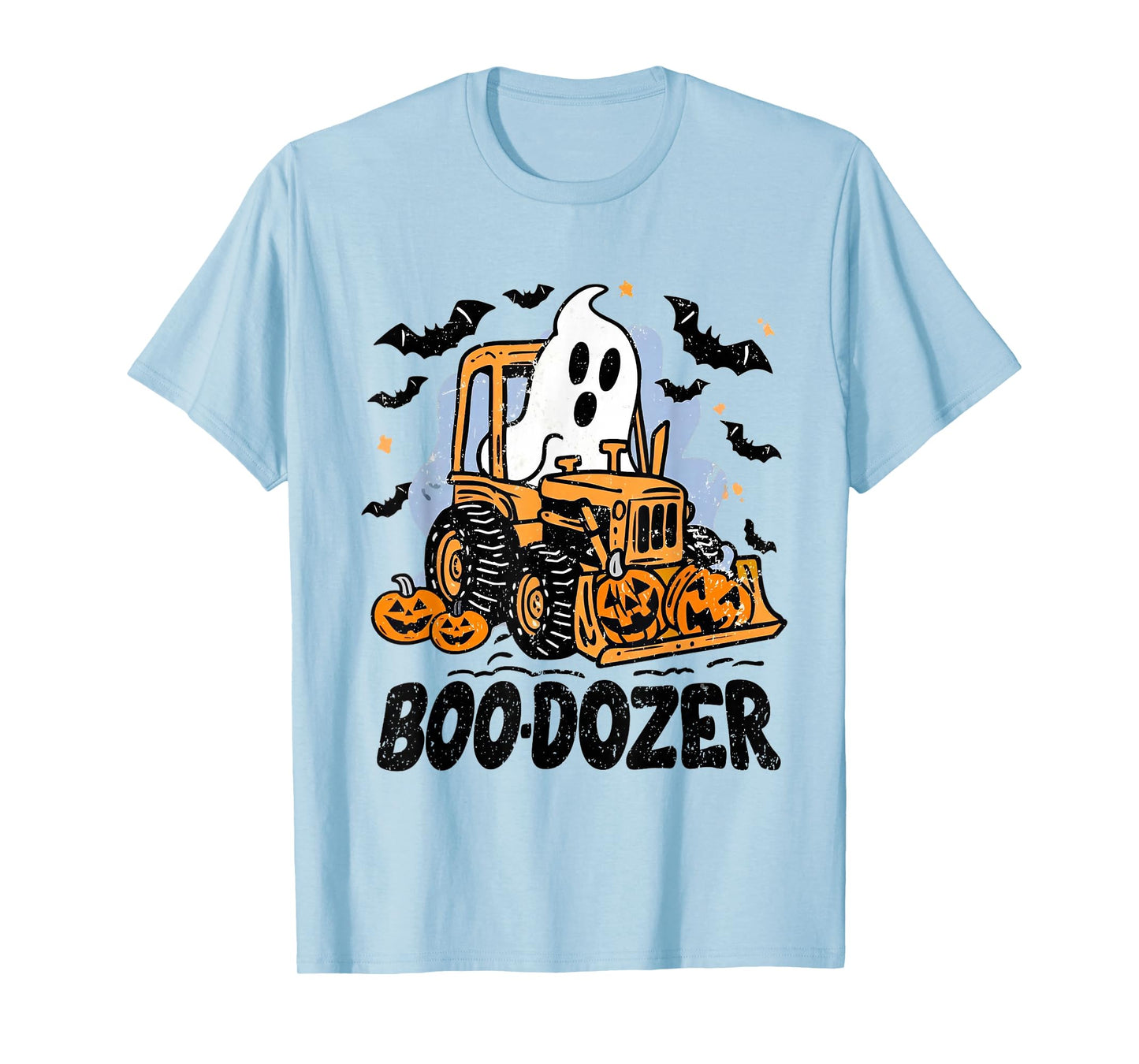 Boo-Dozer Ghost Halloween Construction Trucks Kids Boy T-Shirt