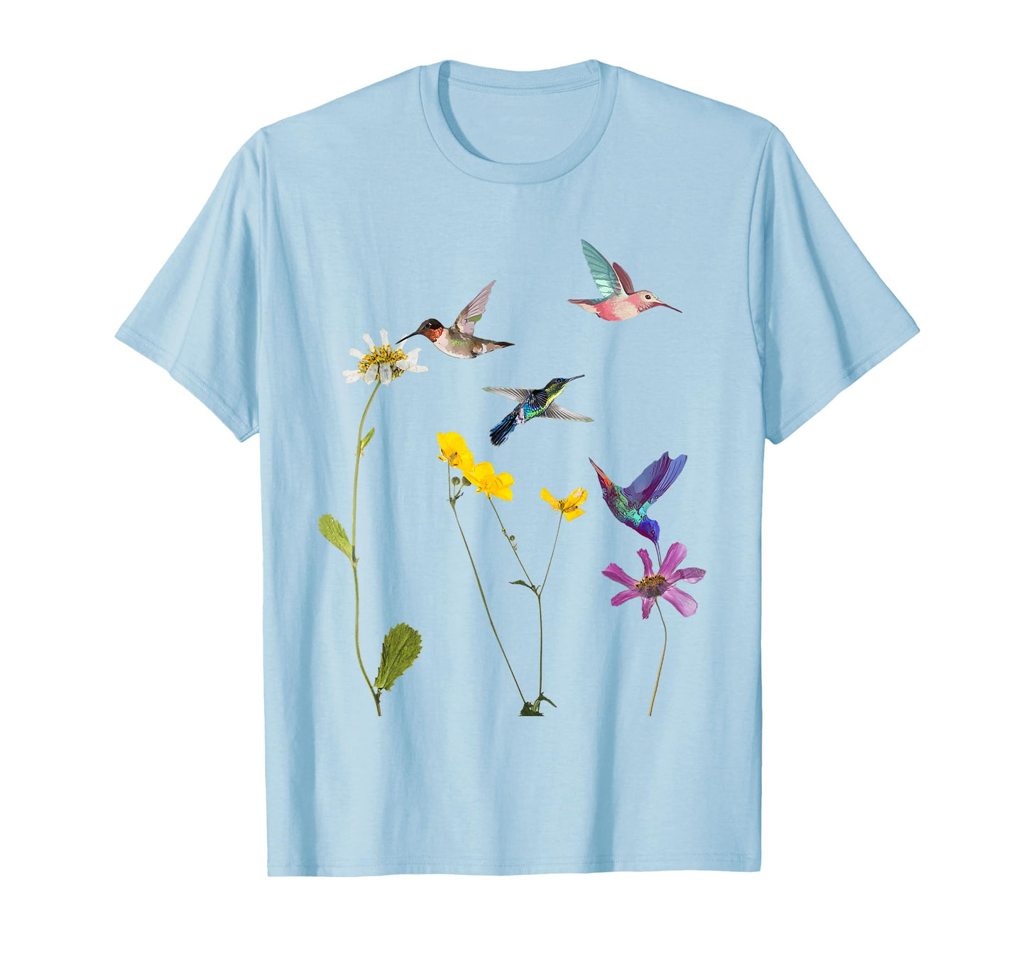 Hummingbird and Flowers tshirt T-Shirt