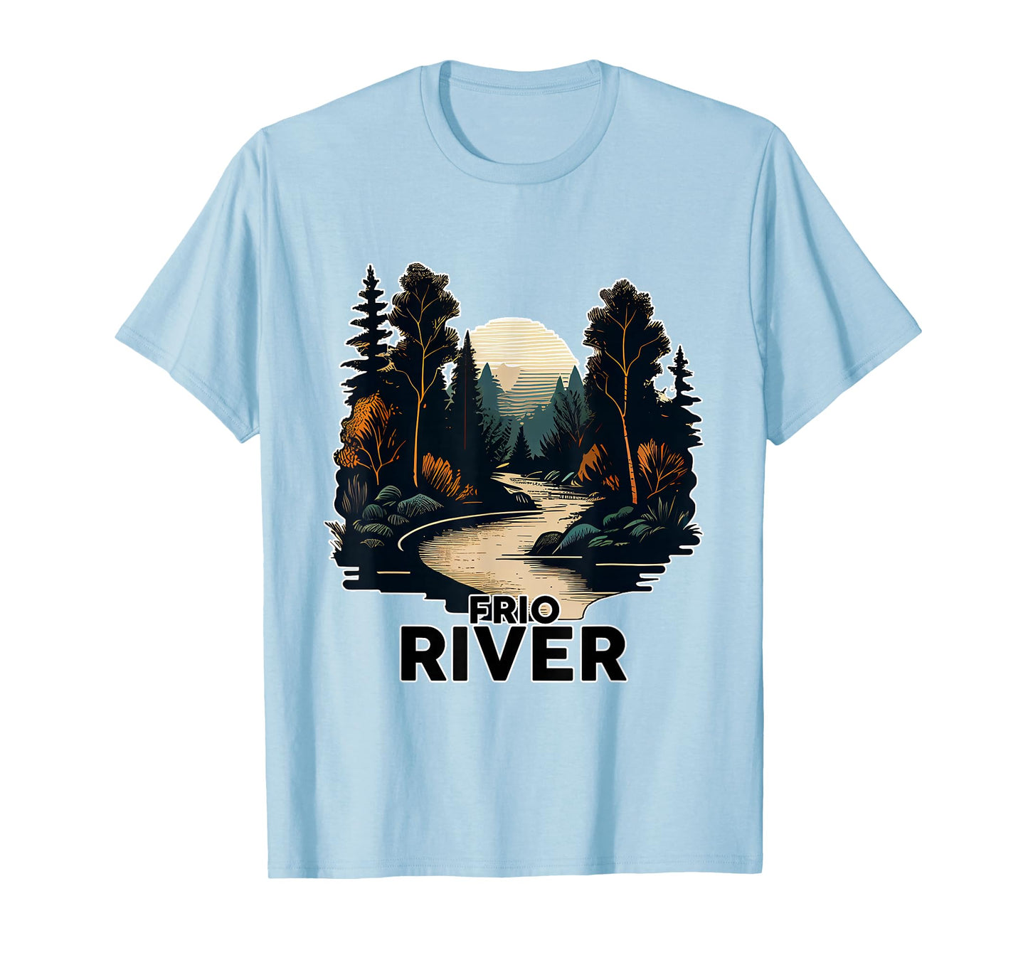 Frio River T-Shirt Retro Minimalist River Frio T-Shirt