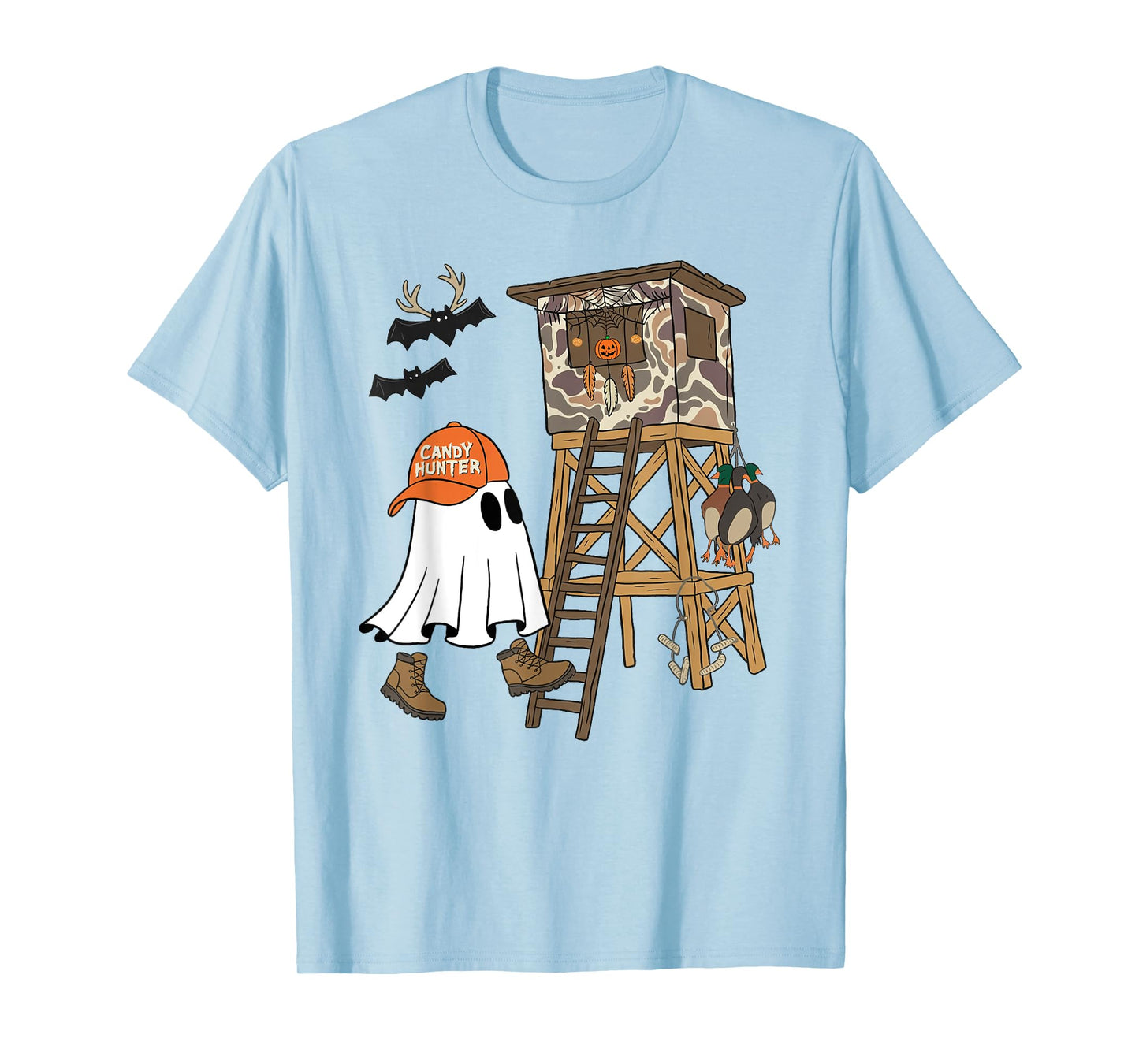 Candy Hunter Camouflage Camo Ghost Hunting Season Halloween T-Shirt